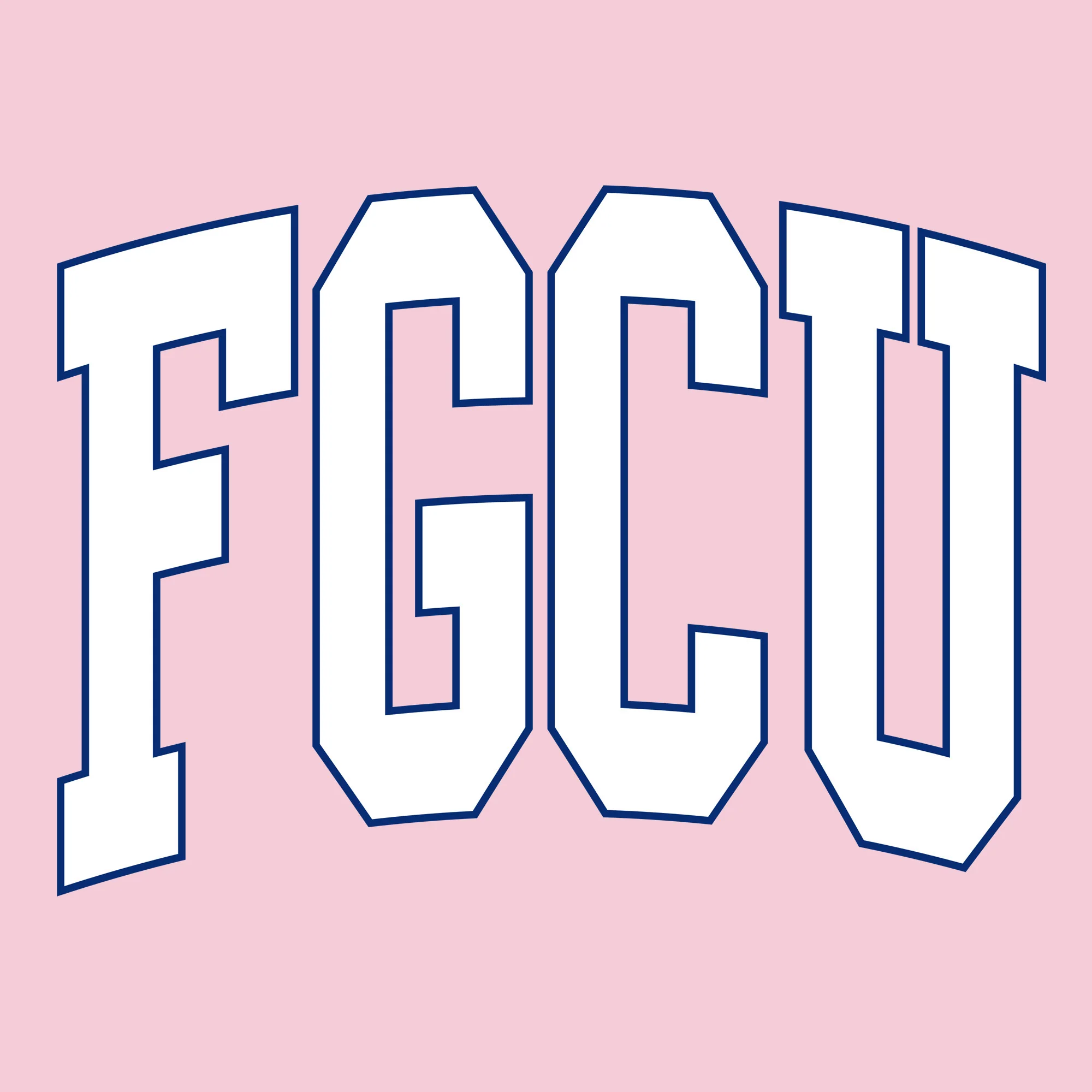 Florida Gulf Coast Eagles Mega Arch T-Shirt - Light Pink - Image 2