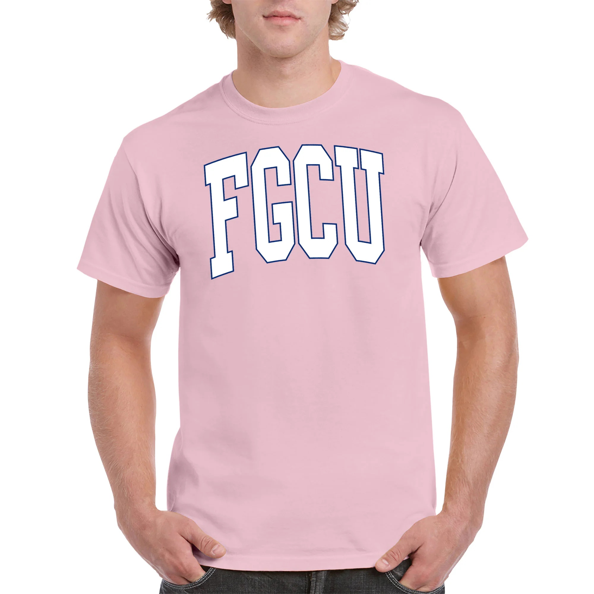 Florida Gulf Coast Eagles Mega Arch T-Shirt - Light Pink - Image 3