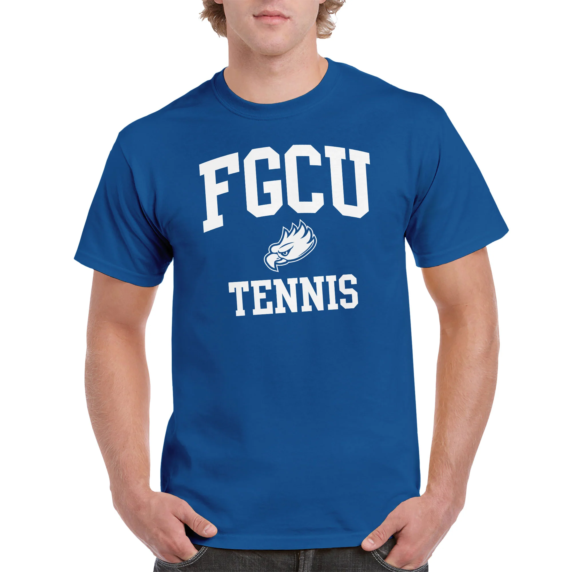 Florida Gulf Coast University Arch Logo Tennis Short Sleeve T Shirt - Royal - Image 3