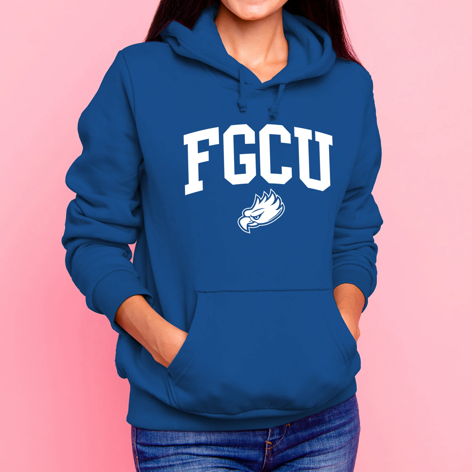 Florida Gulf Coast University Eagles Arch Logo Hoodie - Royal - Image 4