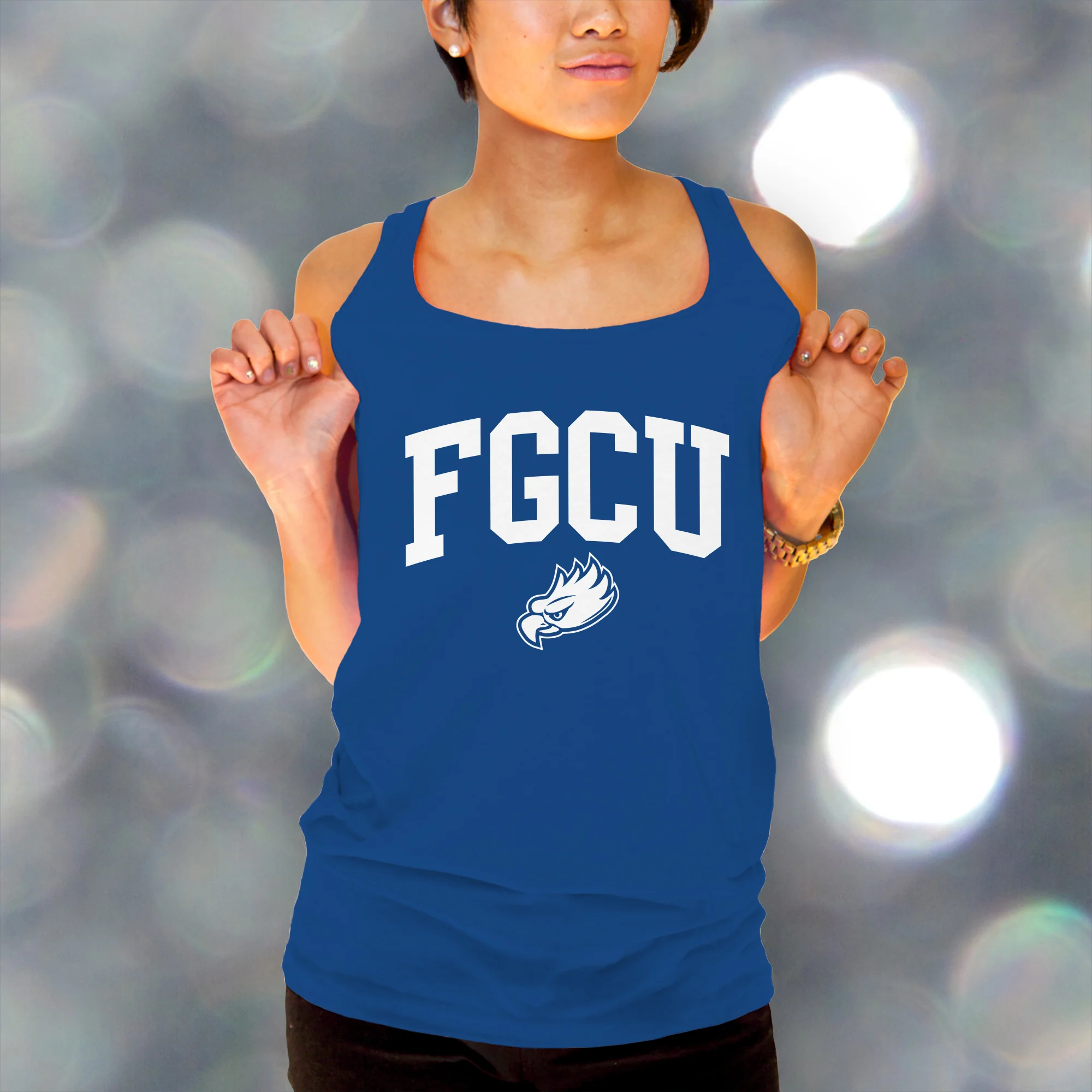 Florida Gulf Coast University Eagles Arch Logo Tank Top - Royal - Image 4