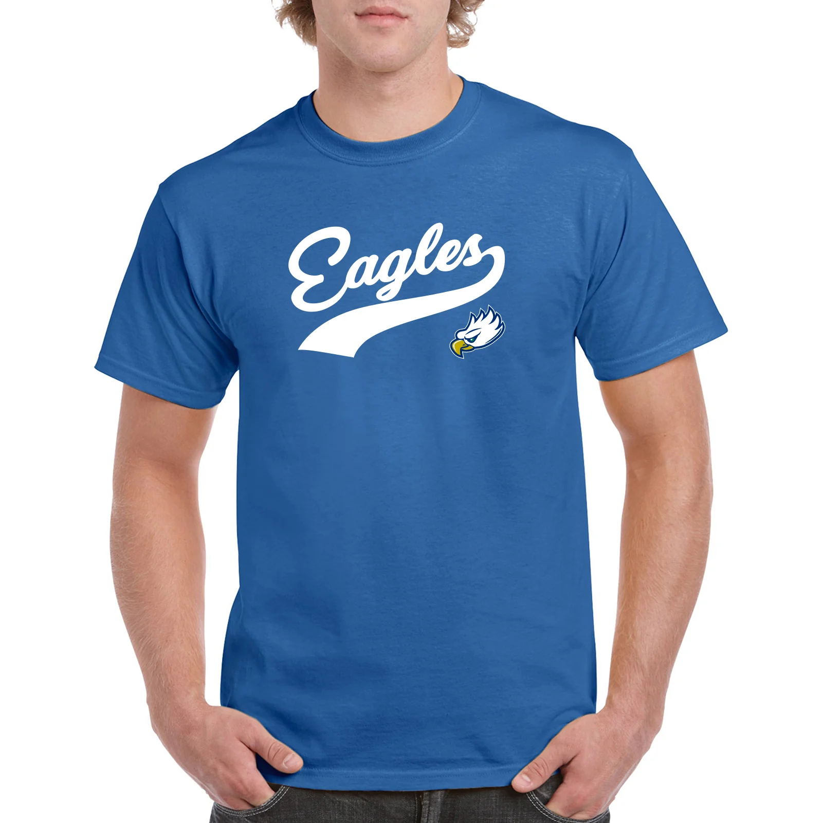 Florida Gulf Coast University Eagles Baseball Jersey Script Short Sleeve T-Shirt - Royal - Image 3