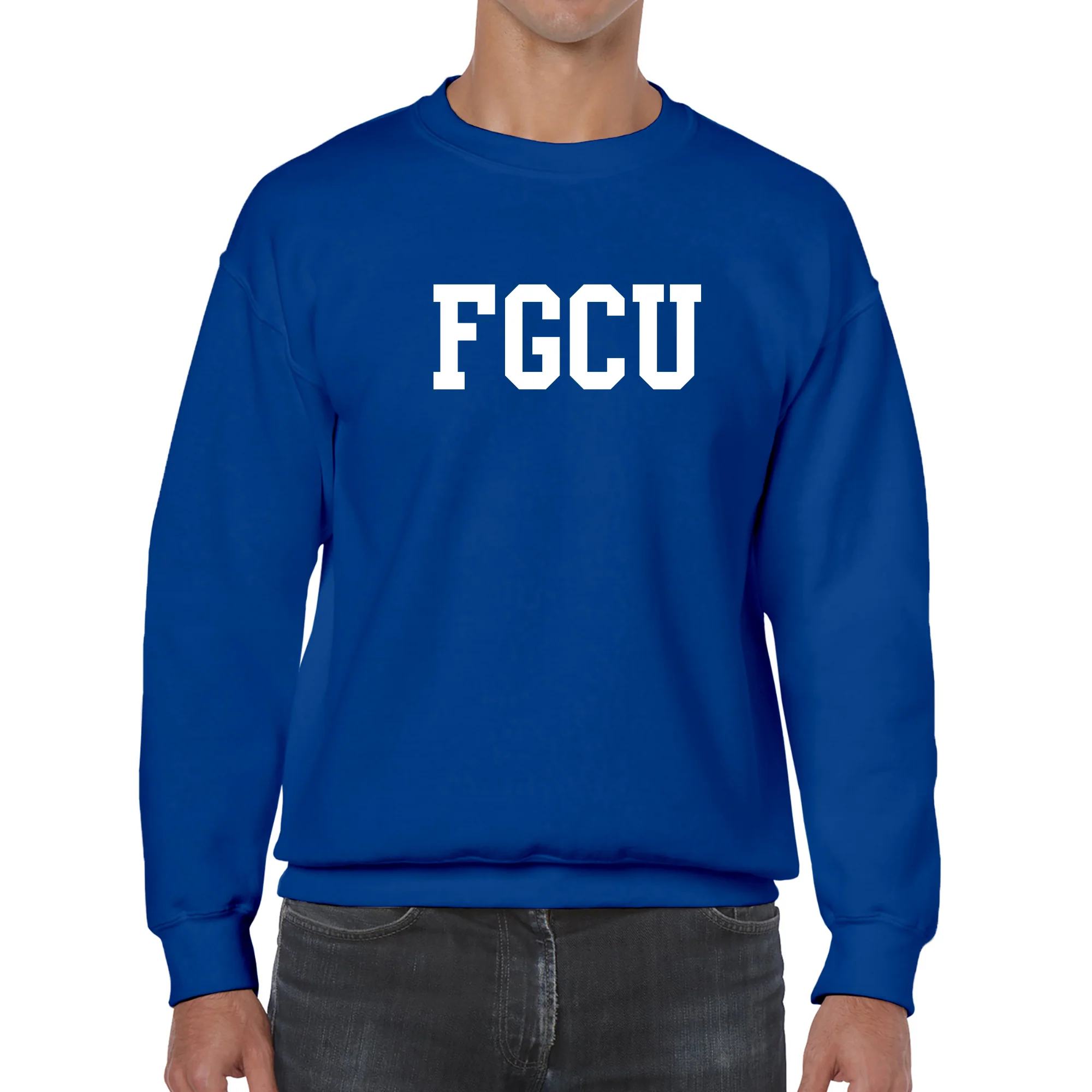Florida Gulf Coast University Eagles Basic Block Crewneck - Royal - Image 3