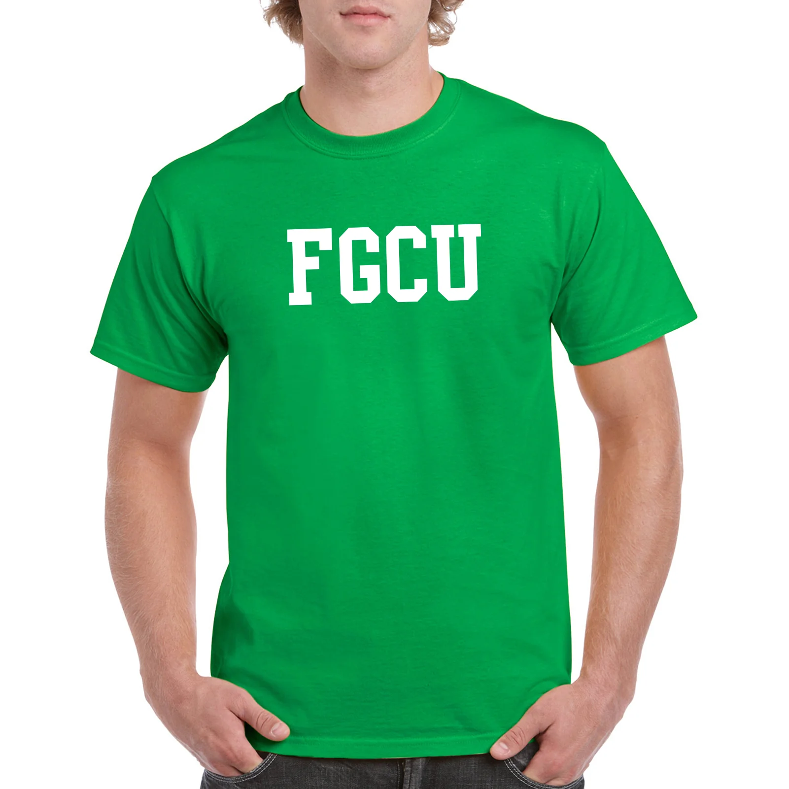 Florida Gulf Coast University Eagles Basic Block Short Sleeve T Shirt - Kelly Green - Image 3