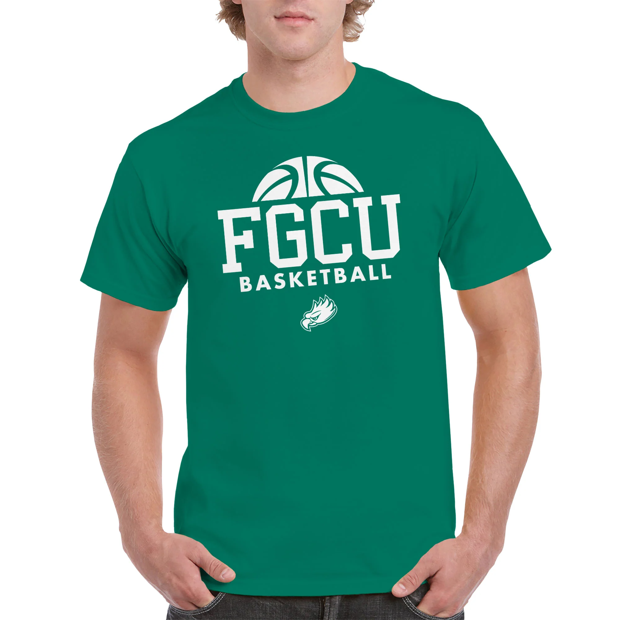 Florida Gulf Coast University Eagles Basketball Hype Short Sleeve T Shirt - Kelly Green - Image 4