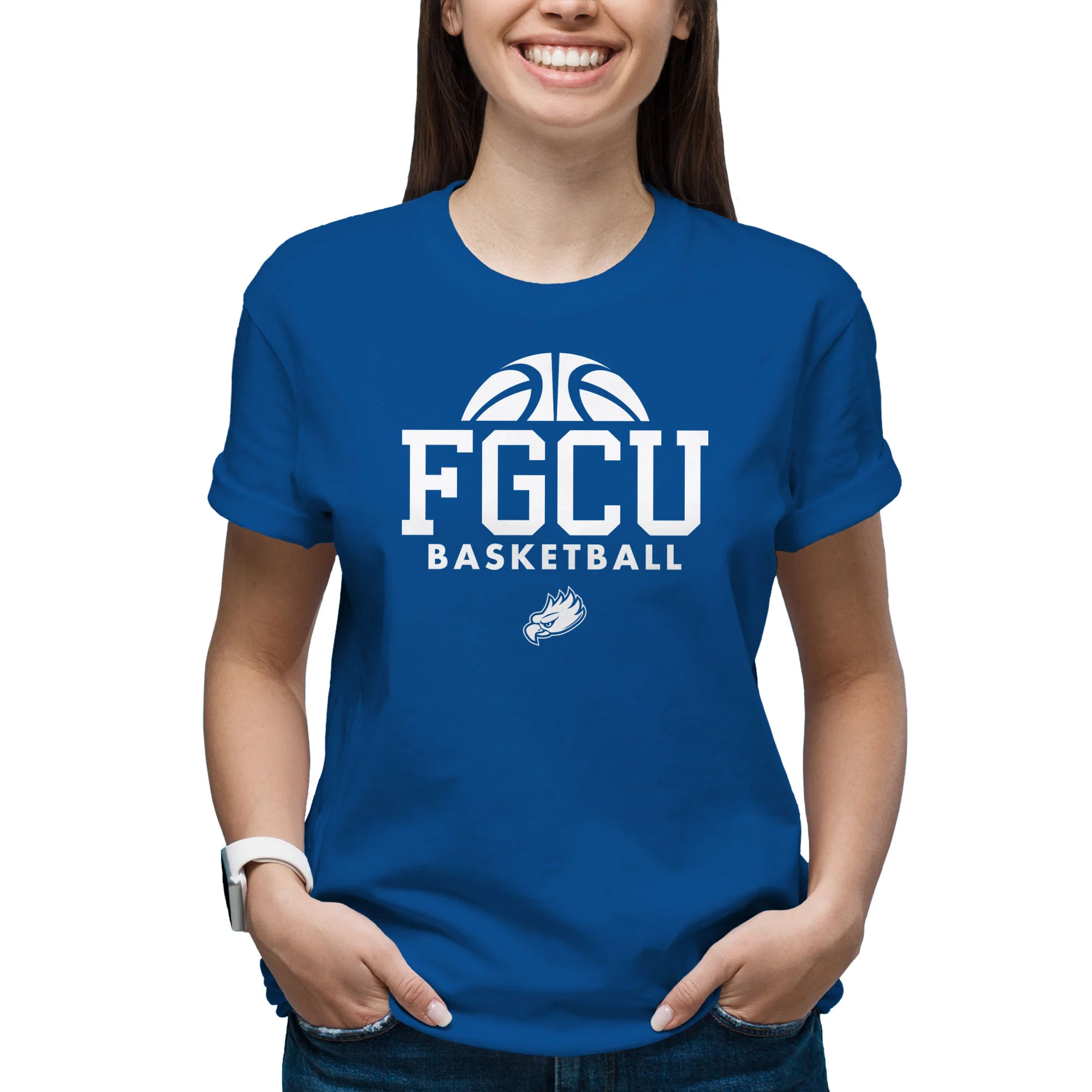 Florida Gulf Coast University Eagles Basketball Hype Short Sleeve T Shirt - Royal - Image 3