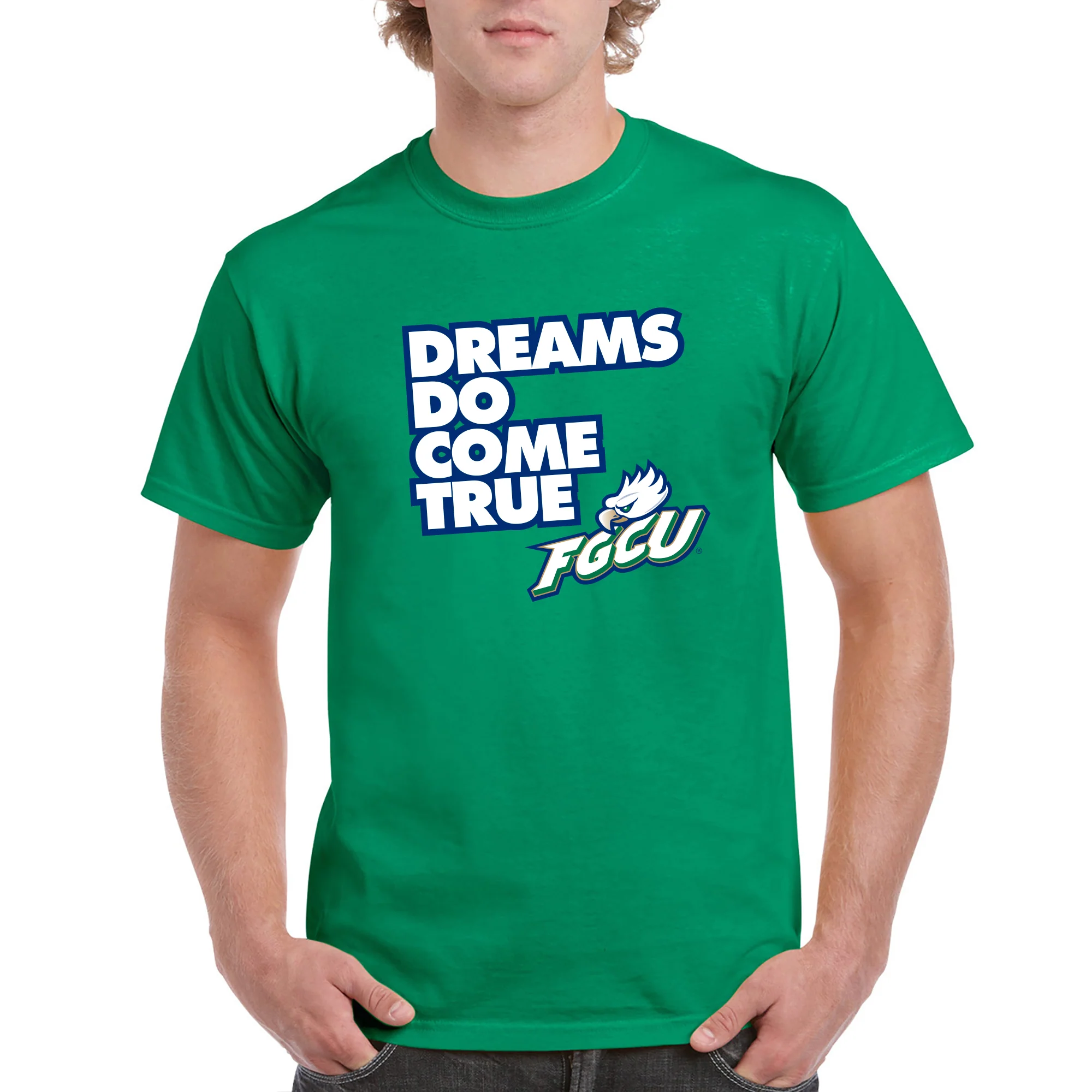 Florida Gulf Coast University Eagles Dreams Come True Short Sleeve T Shirt - Kelly Green - Image 3