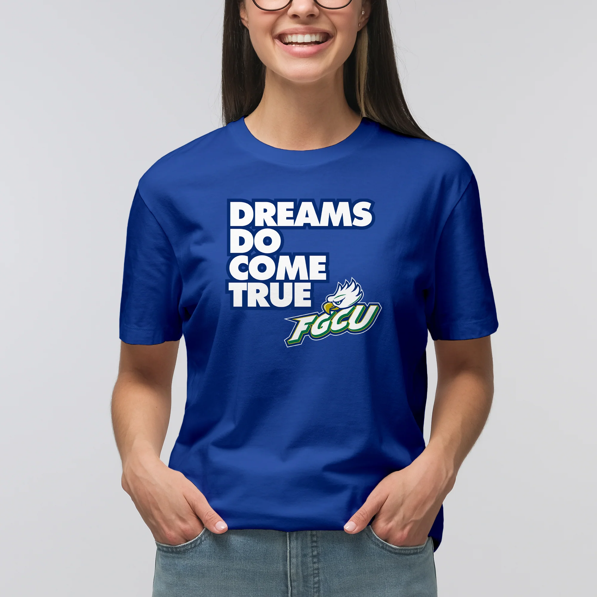 Florida Gulf Coast University Eagles Dreams Come True Short Sleeve T Shirt - Royal - Image 4
