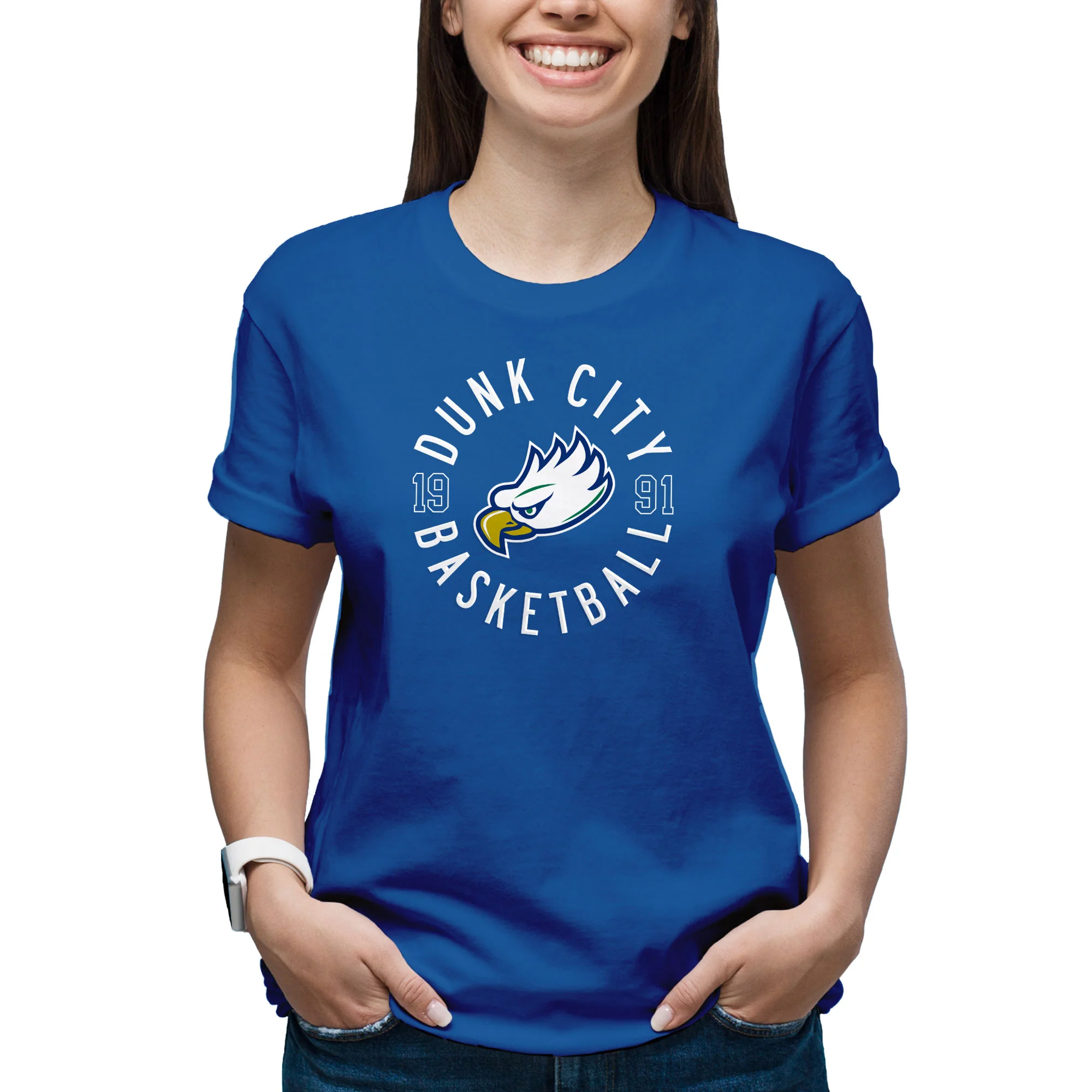 Florida Gulf Coast University Eagles Dunk City Circle Short Sleeve T Shirt - Royal - Image 4