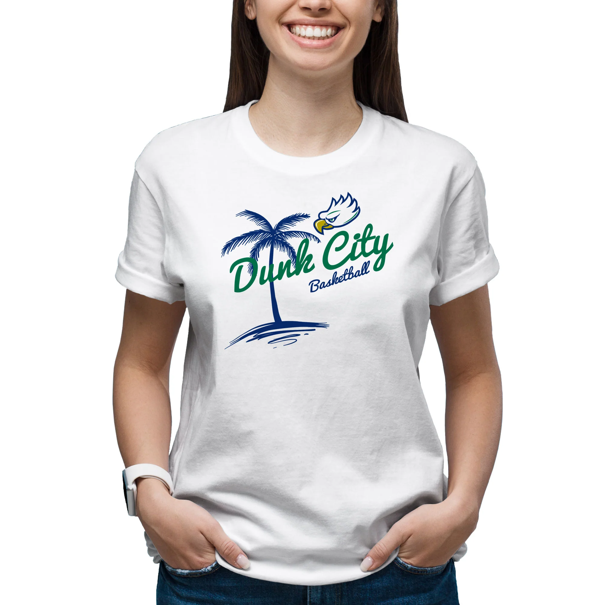 Florida Gulf Coast University Eagles Dunk City Palm Short Sleeve T Shirt - White - Image 4