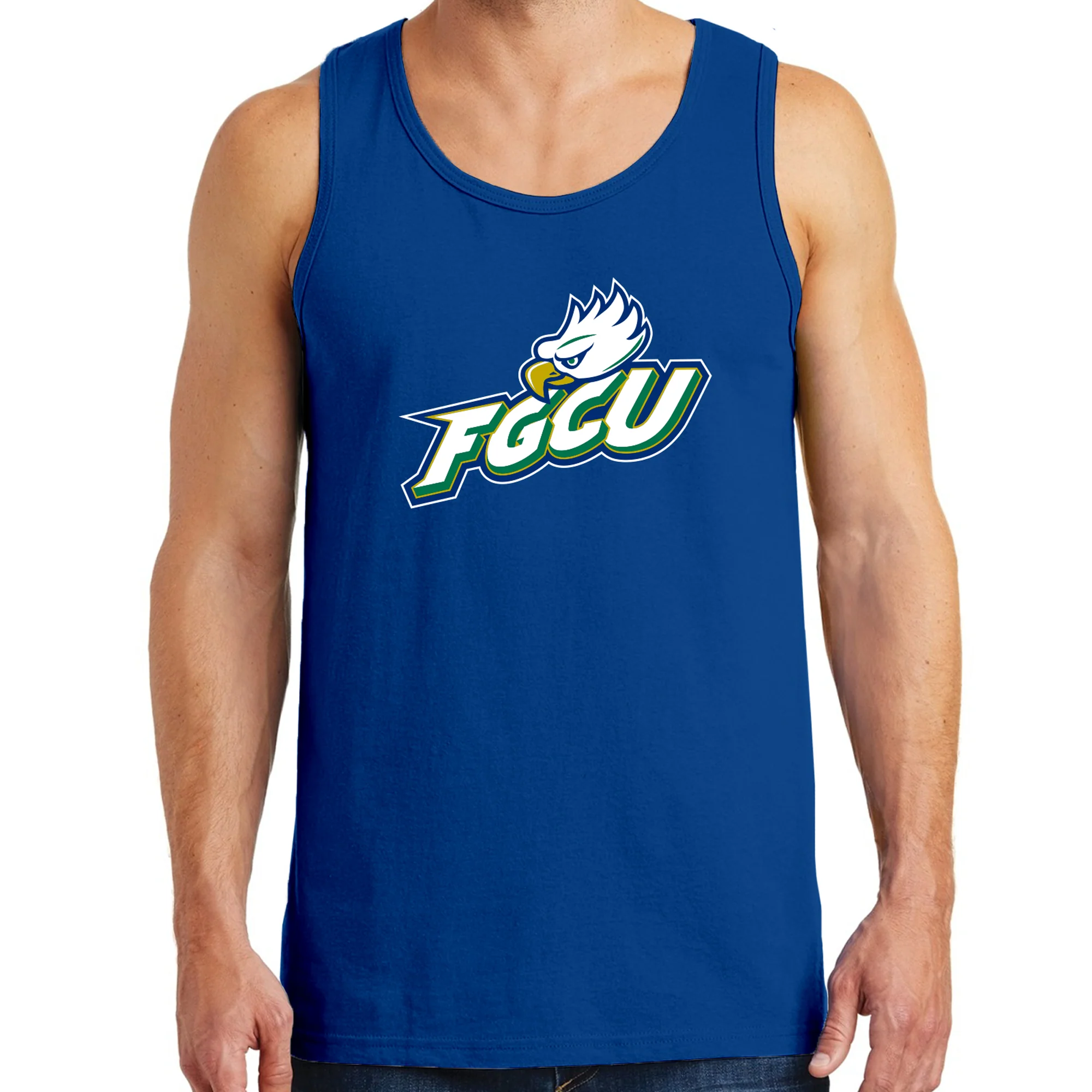 FGCU Florida Gulf Coast University Eagles Primary Logo Tank Top - Royal - Image 3