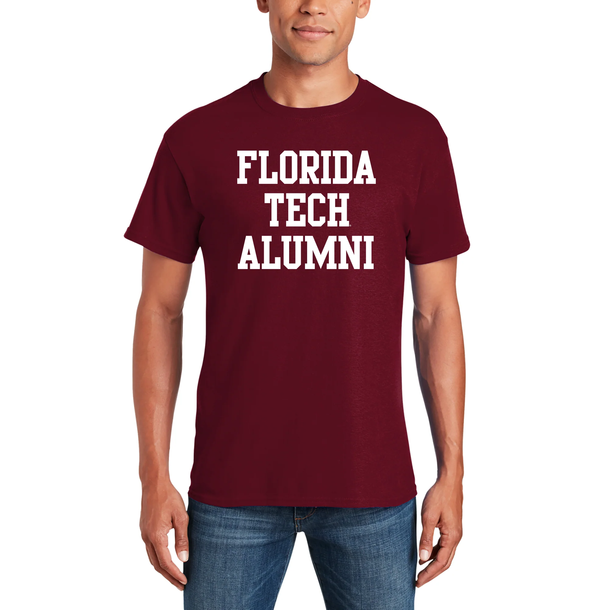 Florida Institute of Technology Panthers Alumni Basic Block Short Sleeve T Shirt - Cardinal - Image 3