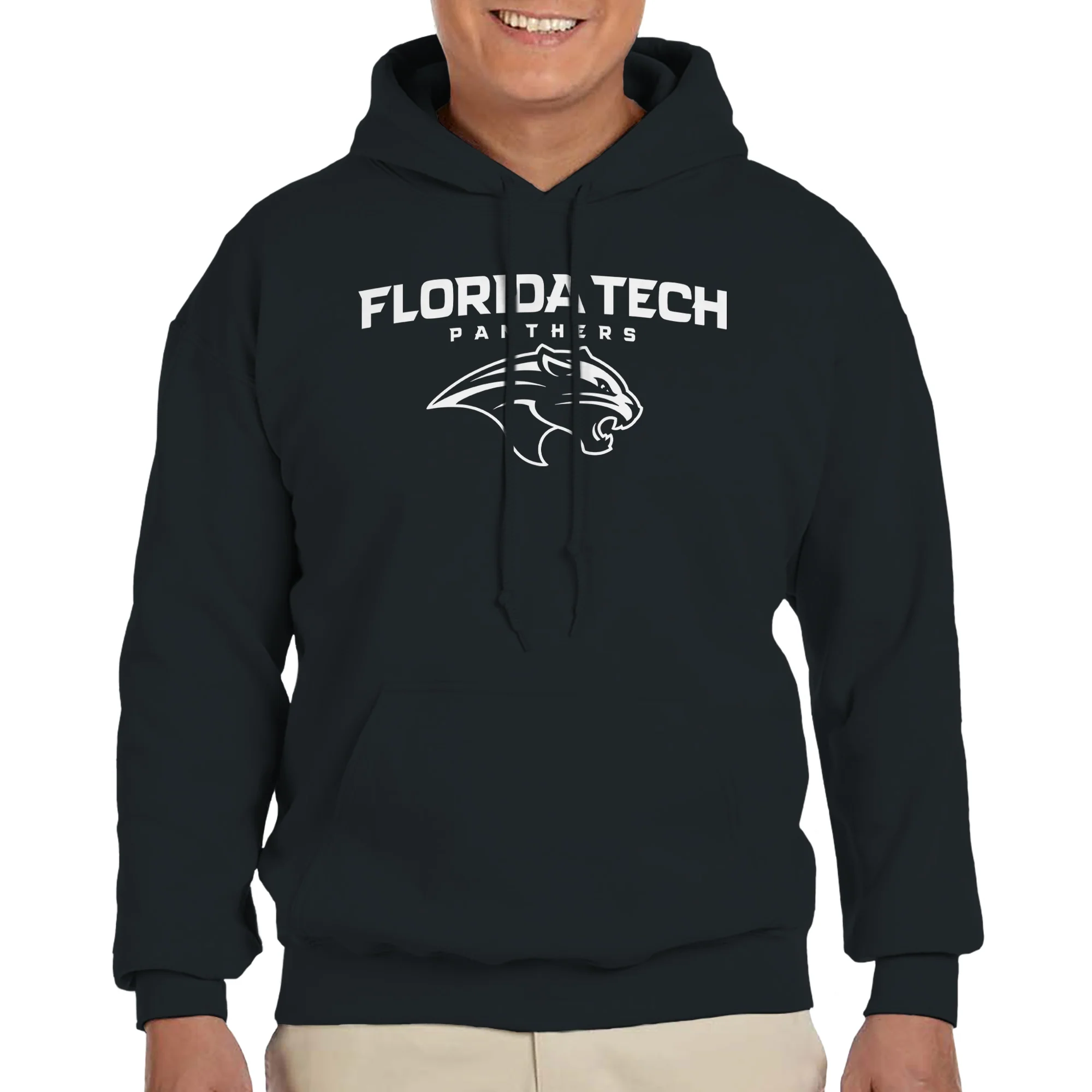 Florida Institute of Technology Panthers Arch Logo Hoodie - Black - Image 3