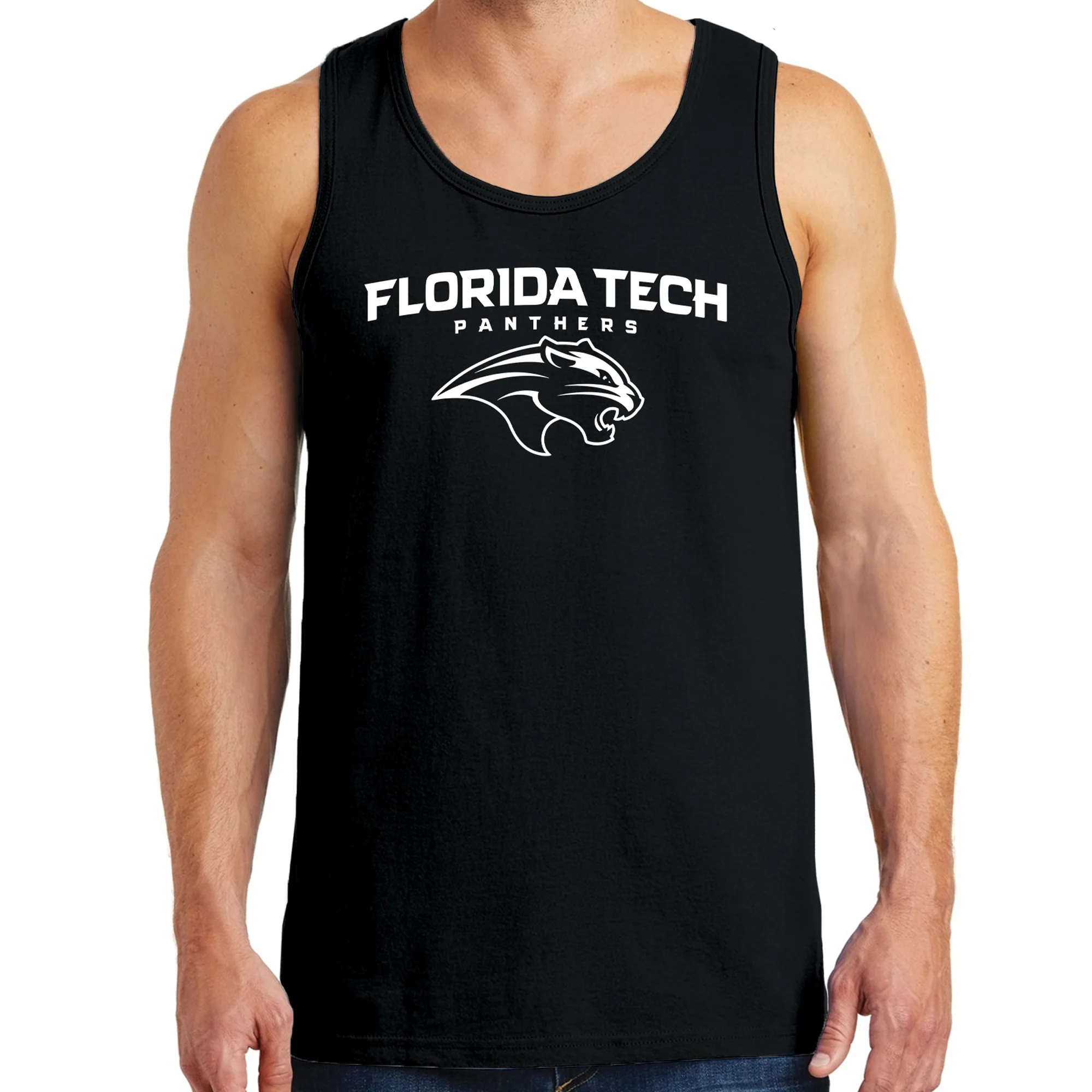 Florida Institute of Technology Panthers Arch Logo Tank Top - Black - Image 3