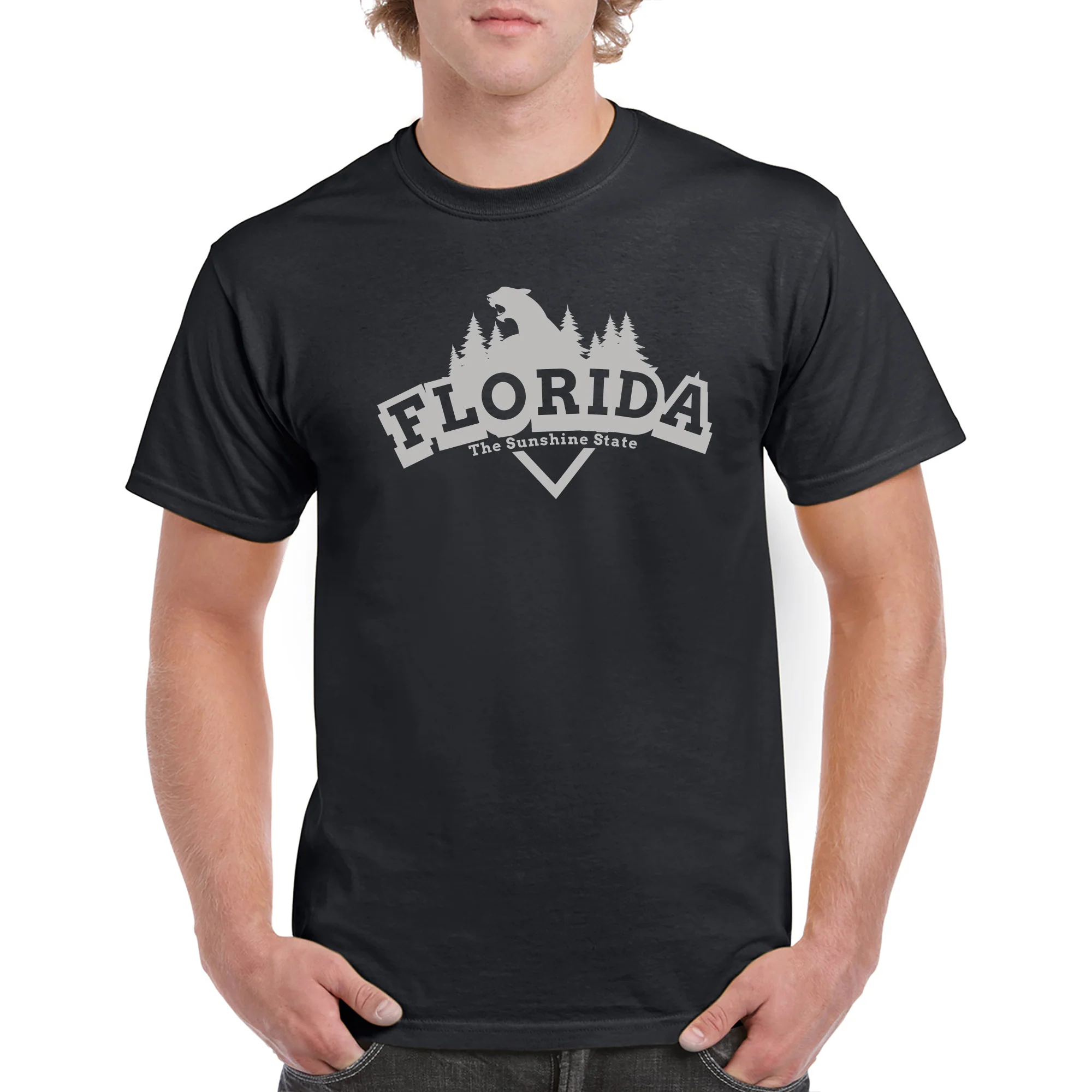 Florida Panther Arch T-Shirt - Black - Image 3