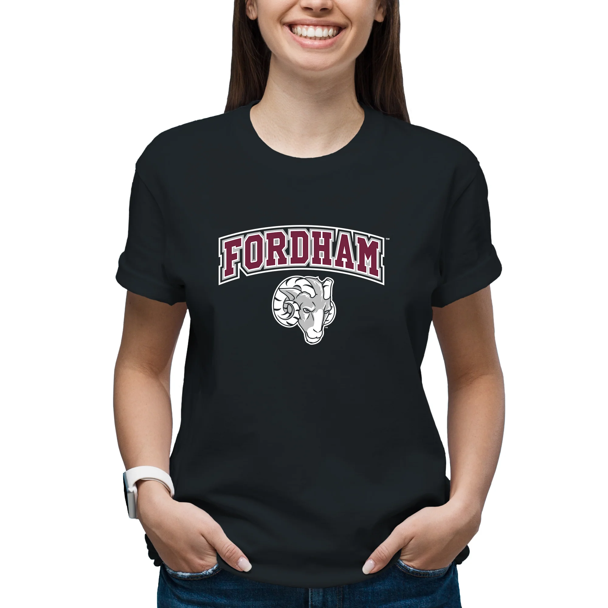 Fordham University Rams Arch Logo T-Shirt - Image 4