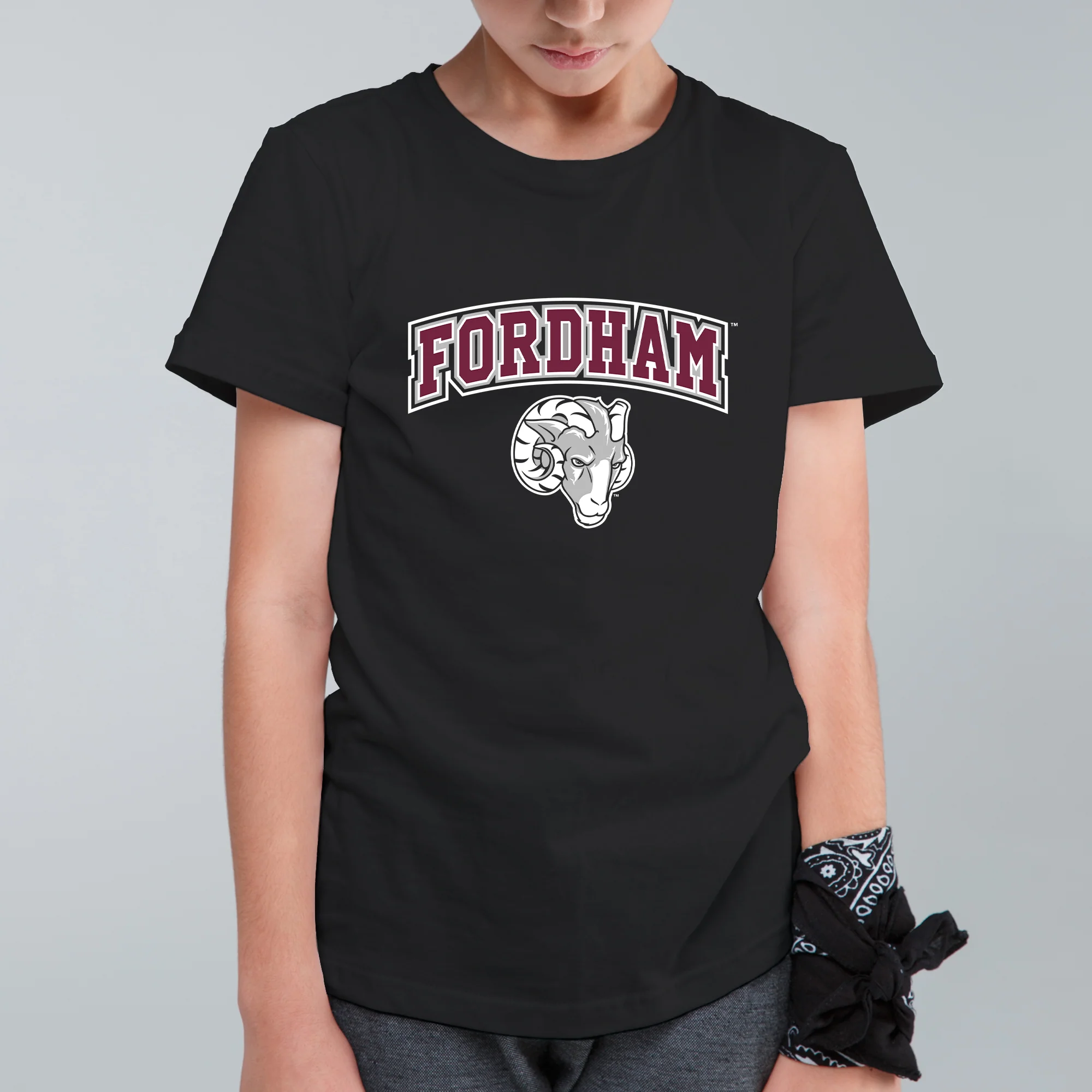 Fordham University Rams Arch Logo Youth T-Shirt - Image 4