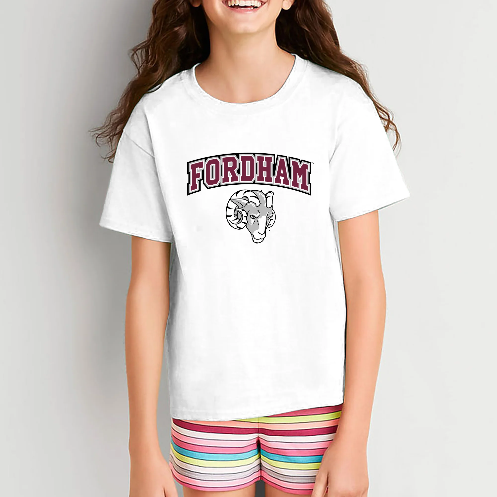 Fordham University Rams Arch Logo Youth T-Shirt - Image 6