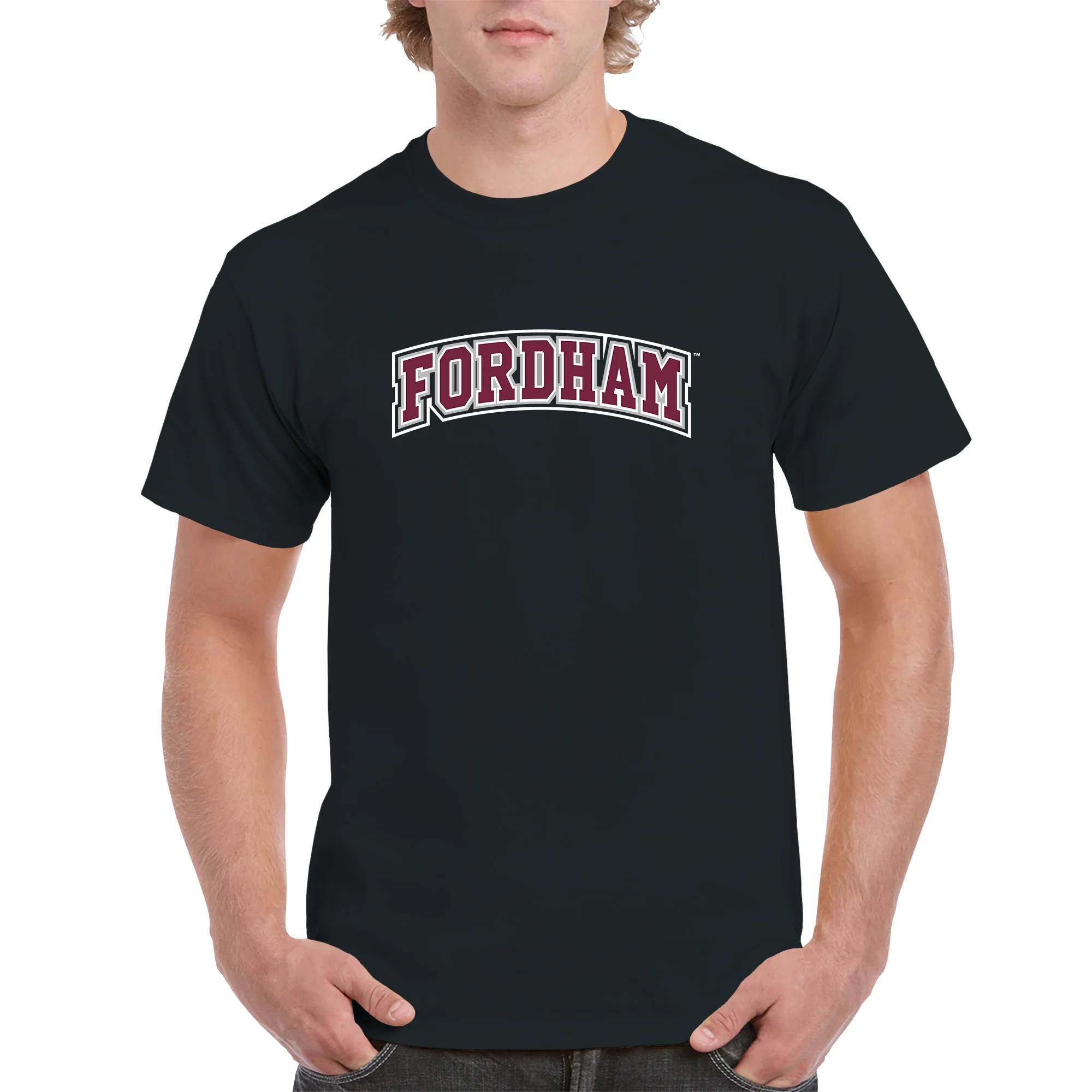 Fordham University Rams Basic Block T-Shirt - Black - Image 3