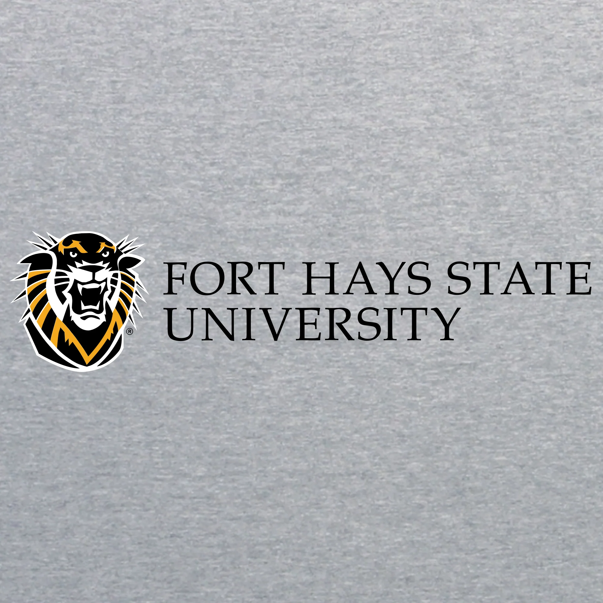 Fort Hays State Institutional Logo Long Sleeve - Sport Grey - Image 2