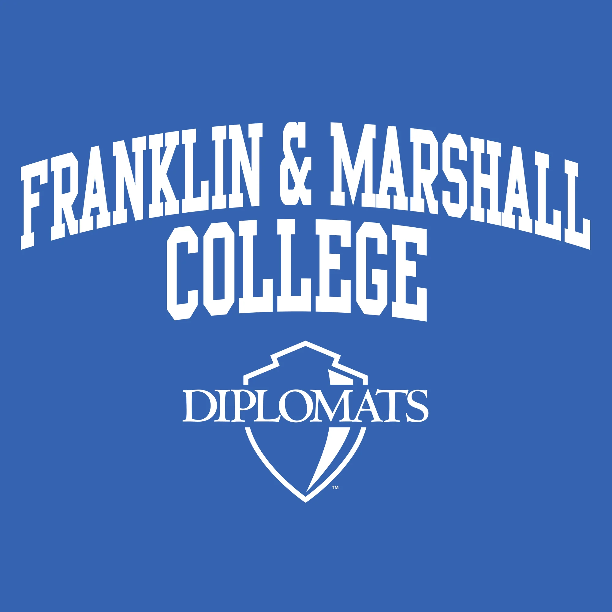 Franklin & Marshall College Diplomats Arch Logo Hoodie - Royal - Image 2