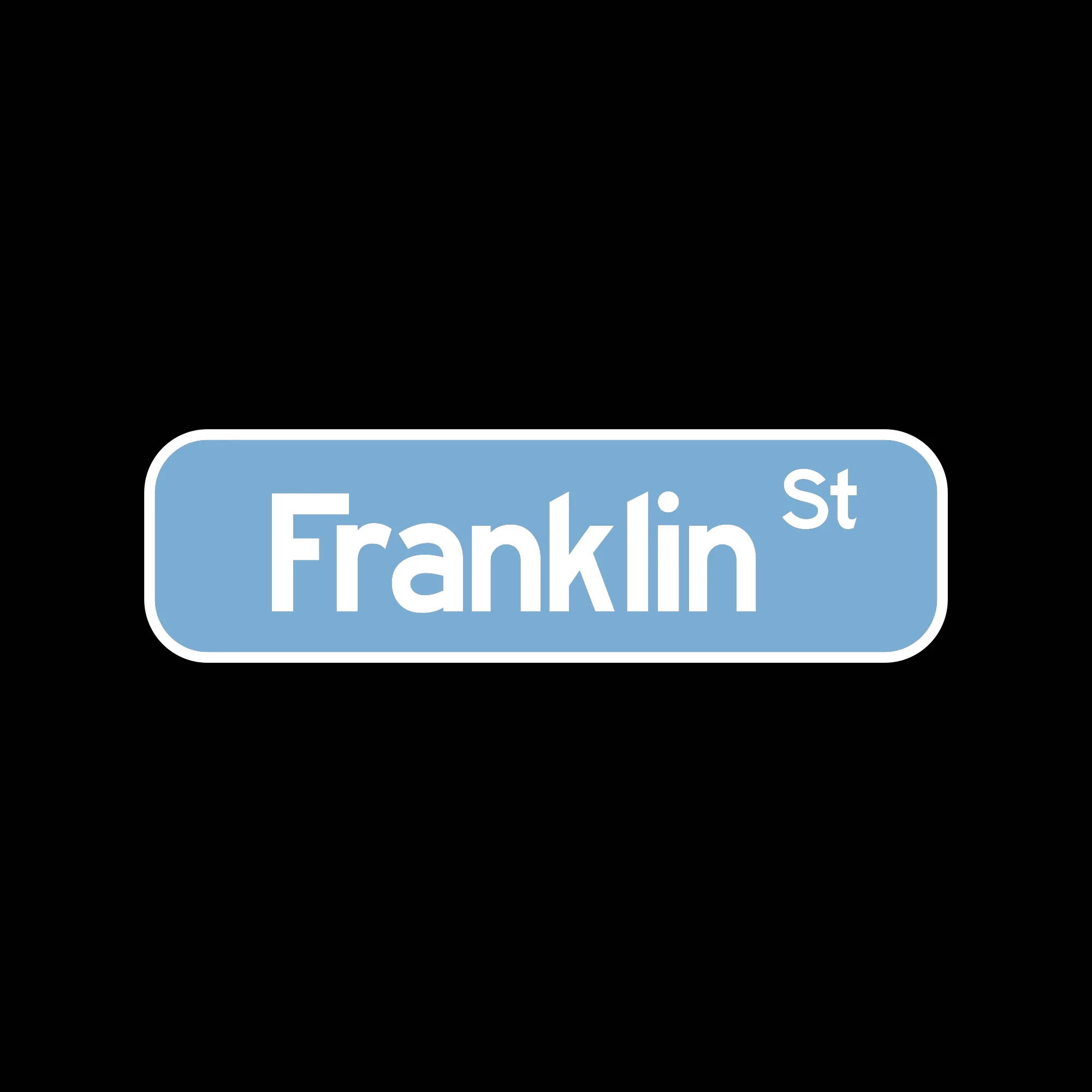 Franklin Street Sign JA BTB Hoodie - Black - Image 2