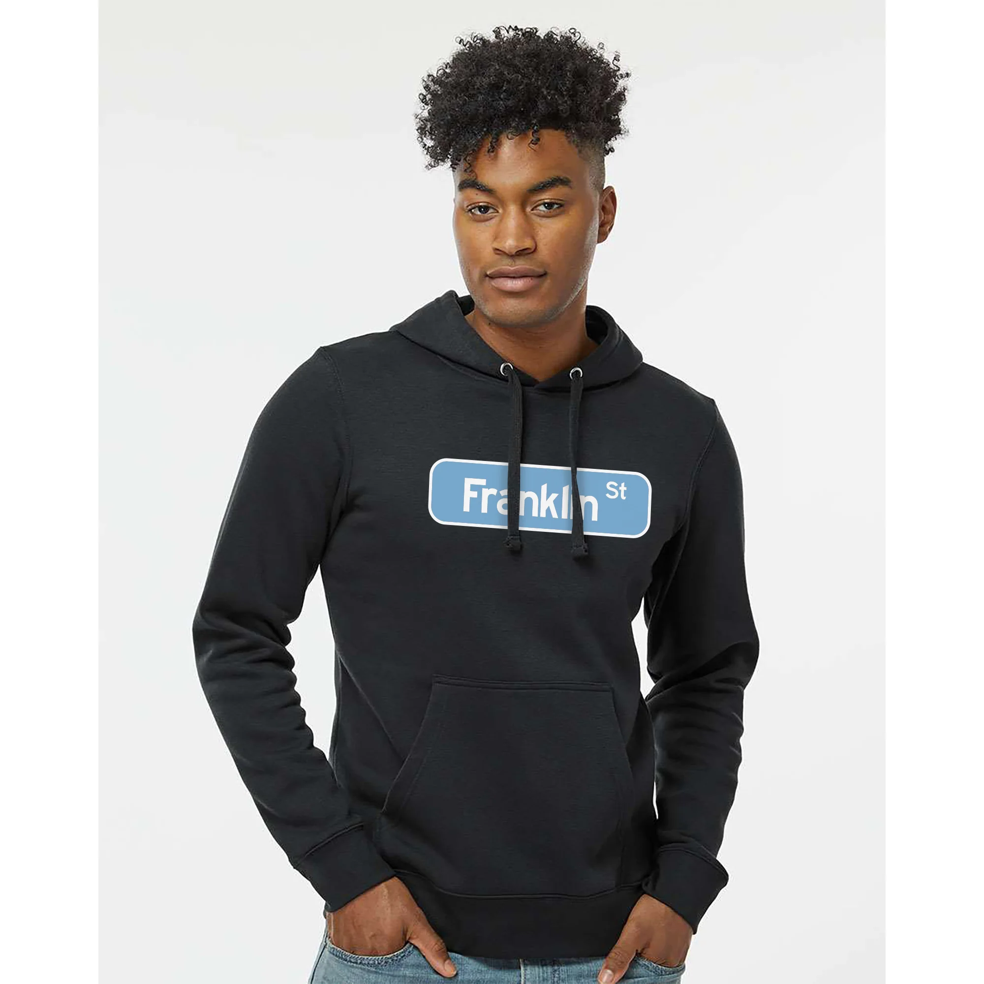 Franklin Street Sign JA BTB Hoodie - Black - Image 3