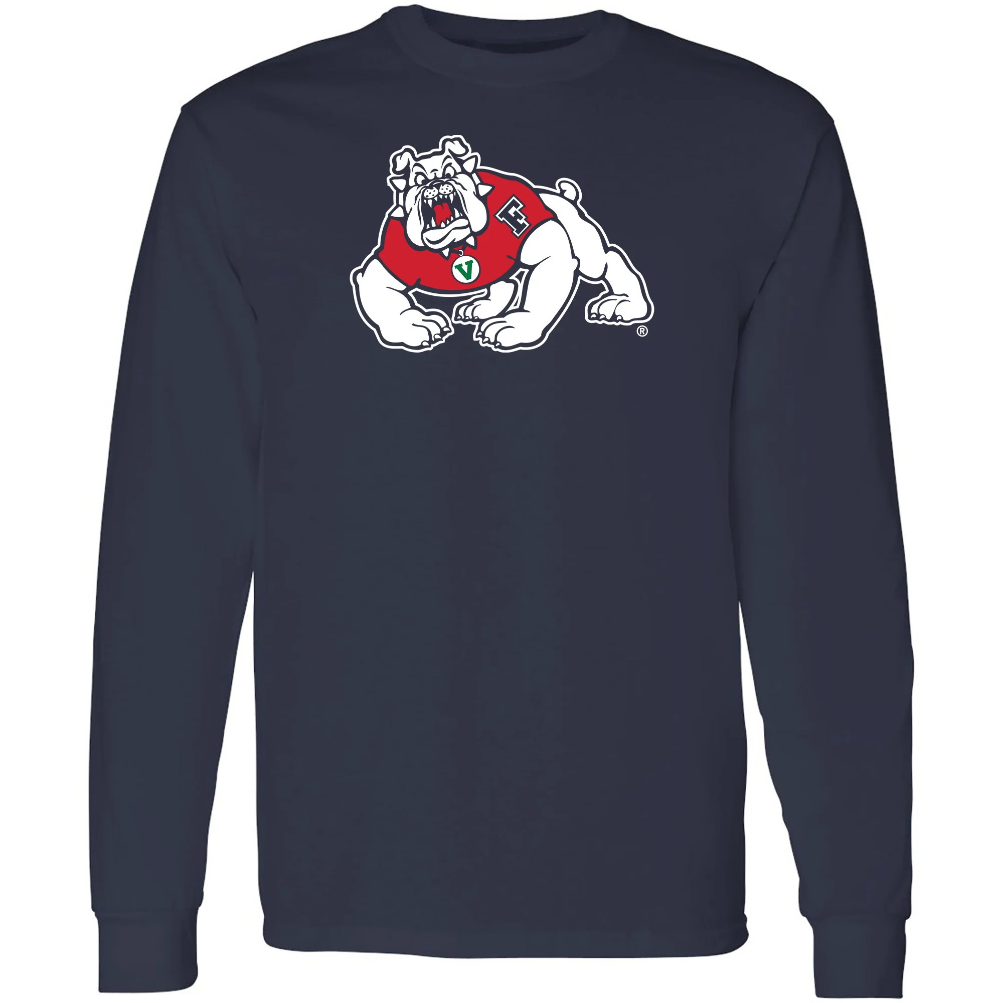Fresno State Bulldogs Primary Logo Long Sleeve T-Shirt - Navy