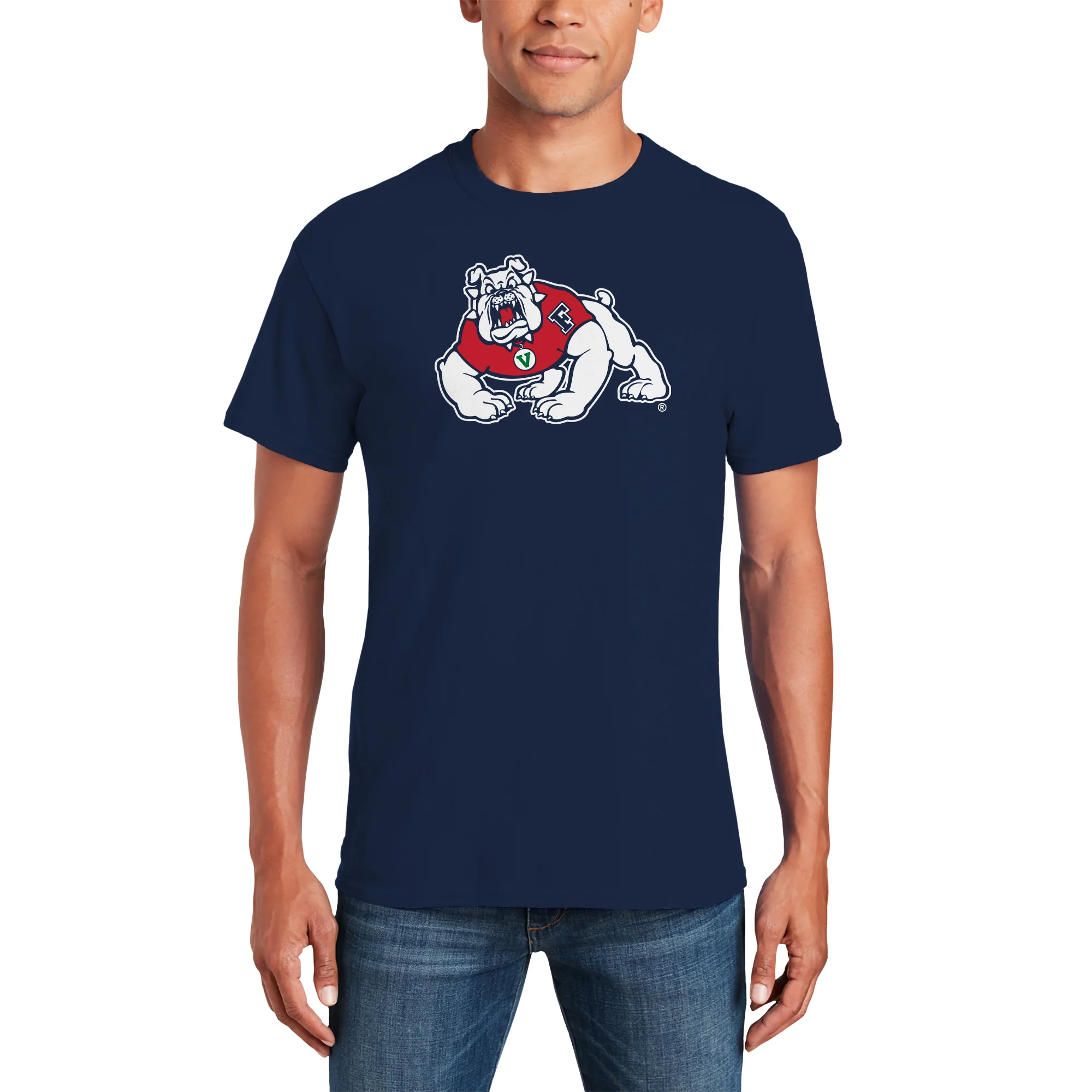 Fresno State Bulldogs Primary Logo T-Shirt - Navy - Image 3