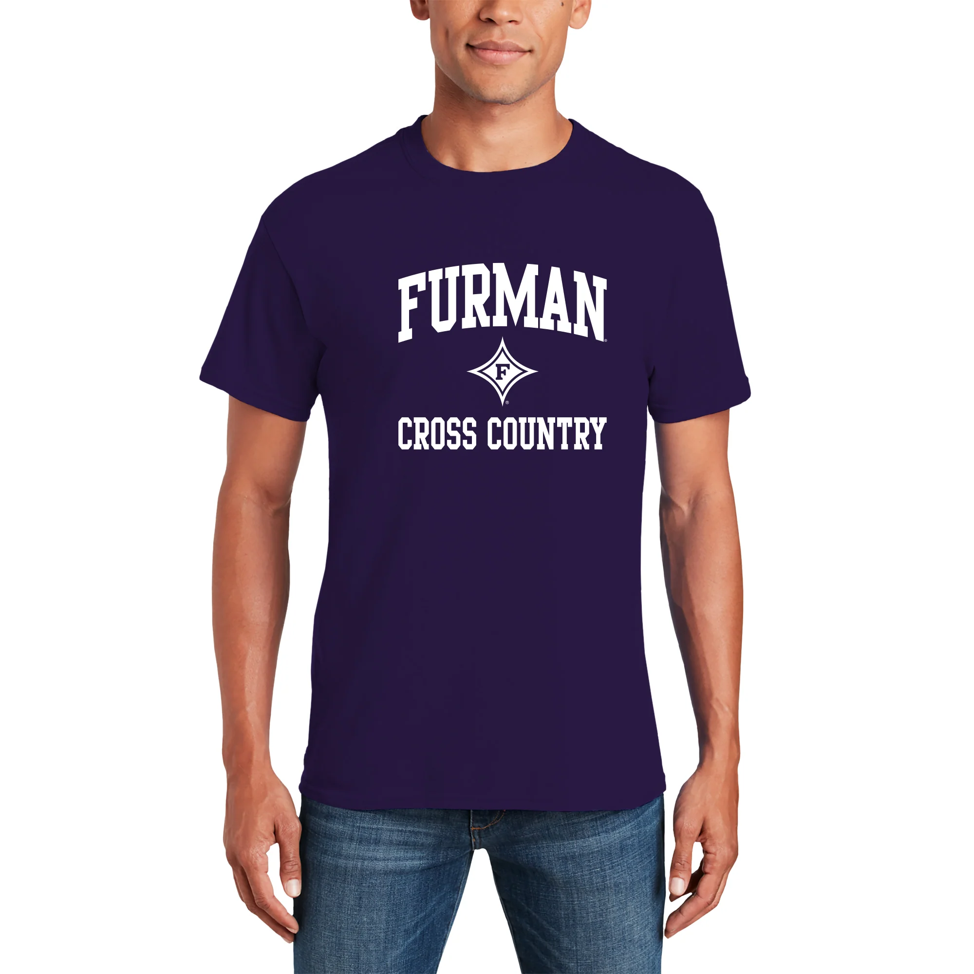 Furman Arch Logo Cross Country T-Shirt - Purple - Image 3