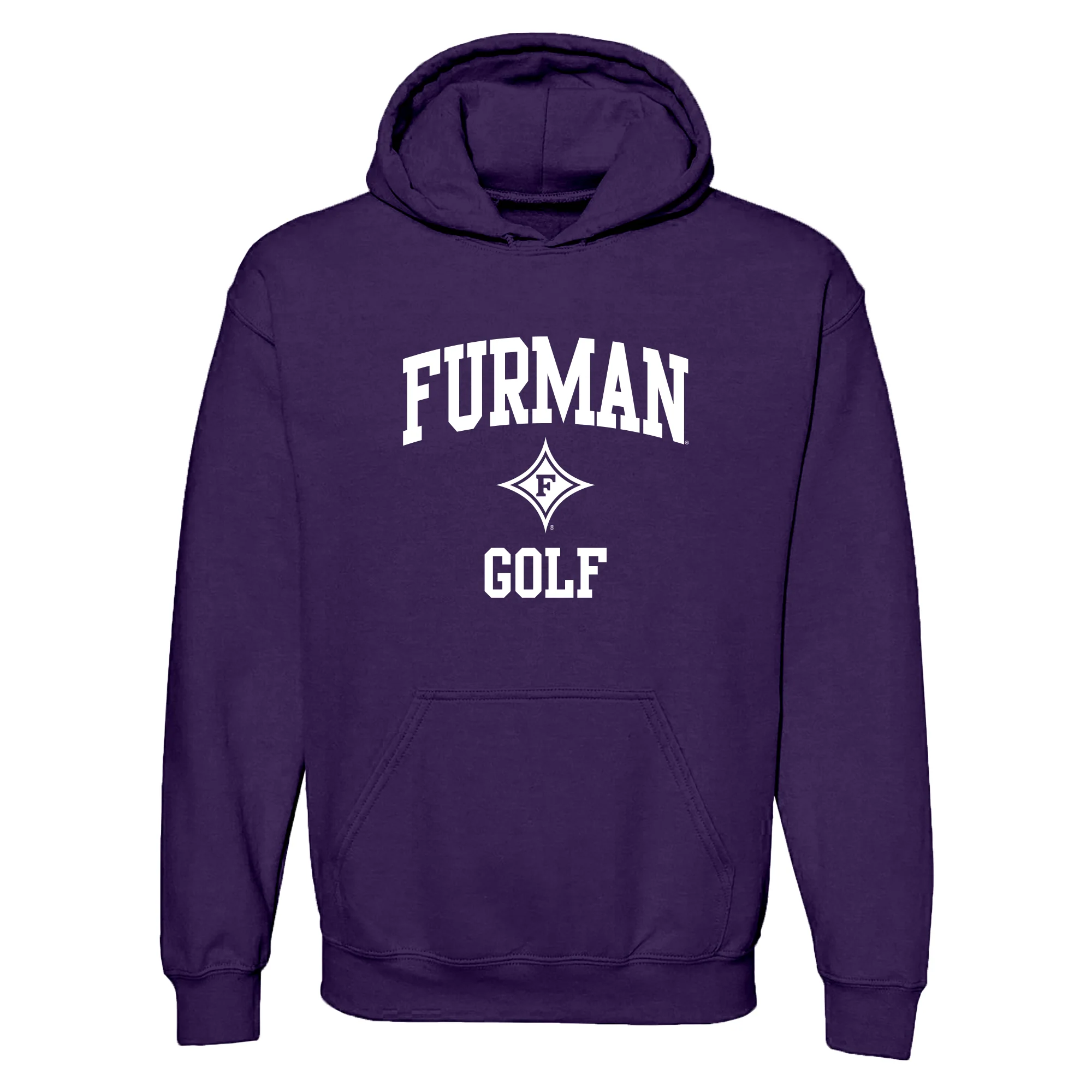 Furman Arch Logo Golf Hoodie - Purple