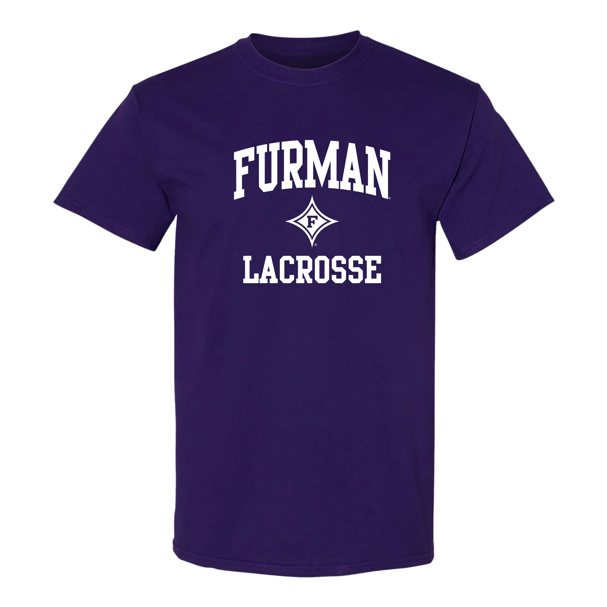 Furman Arch Logo Lacrosse T-Shirt - Purple