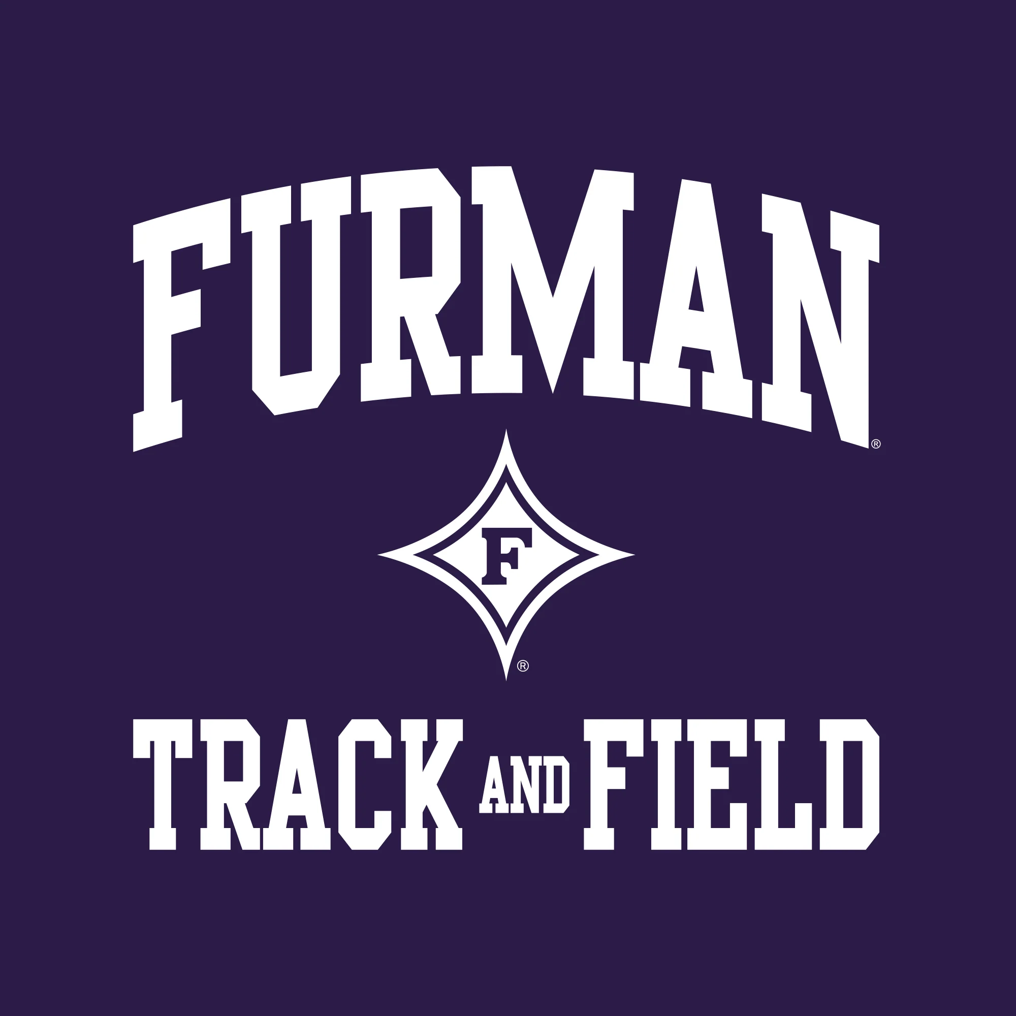 Furman Arch Logo Track & Field Hoodie - Purple - Image 2
