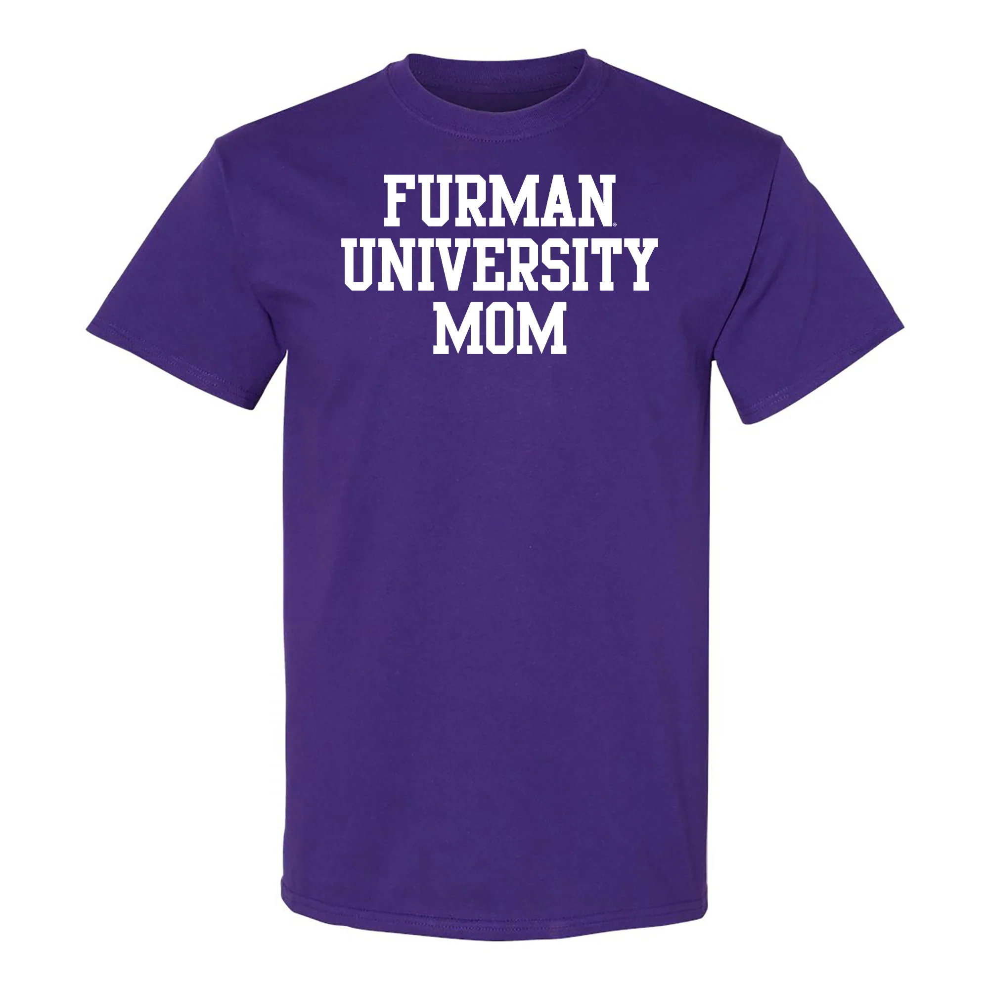 Furman Basic Block Mom T-Shirt - Purple