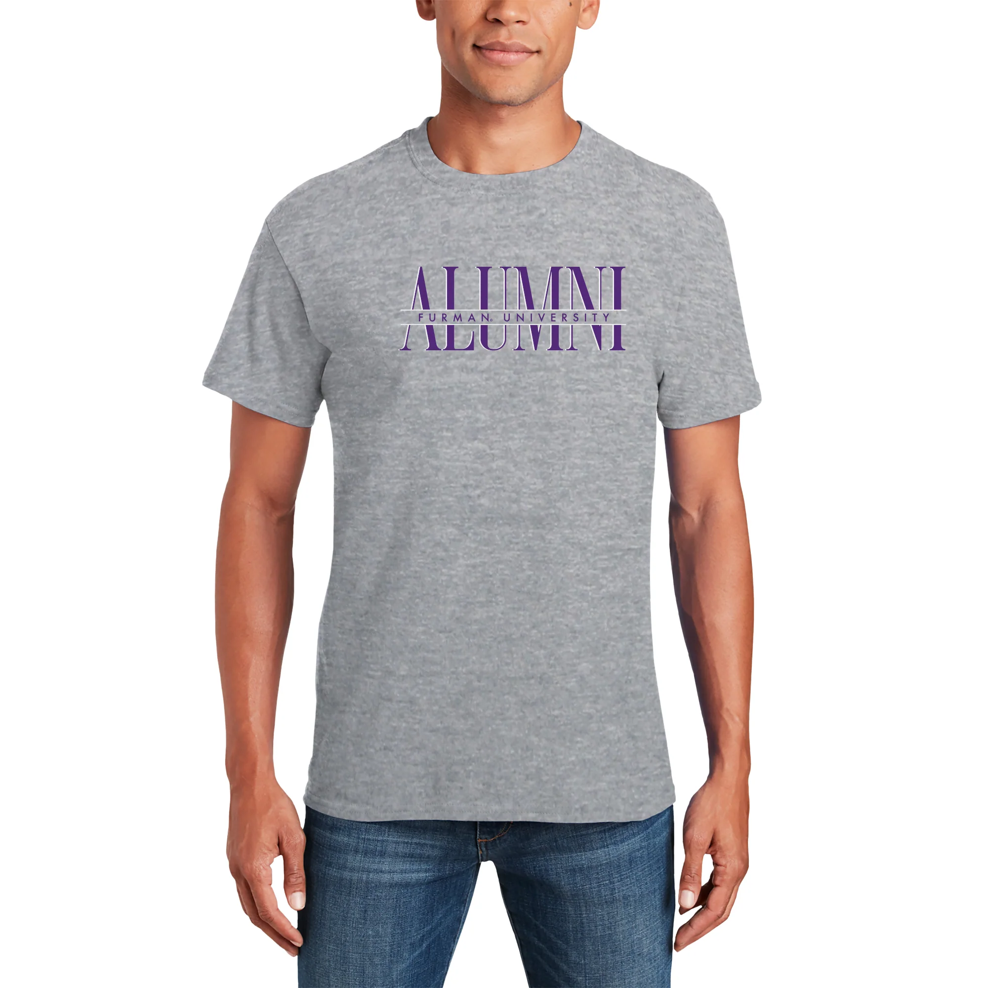 Furman Classic Alumni T-Shirt - Sport Grey - Image 3