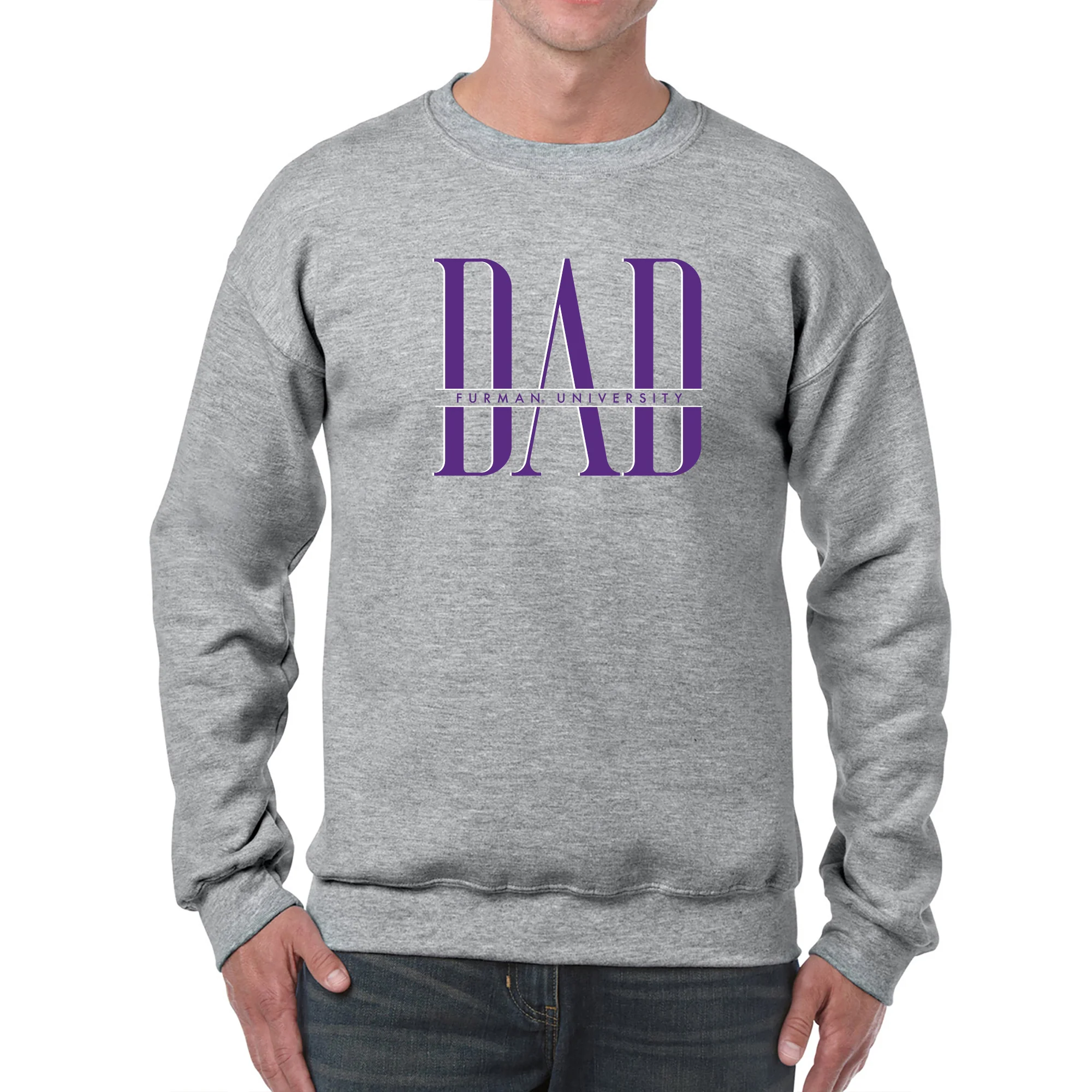 Furman Classic Dad Crewneck - Sport Grey - Image 3