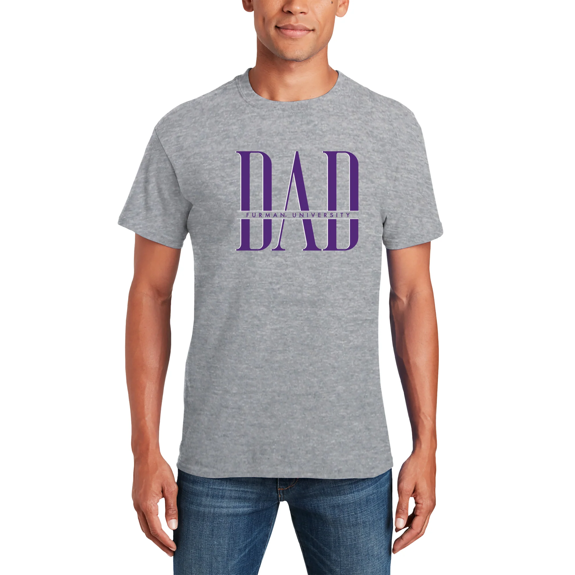 Furman Classic Dad T-Shirt - Sport Grey - Image 3