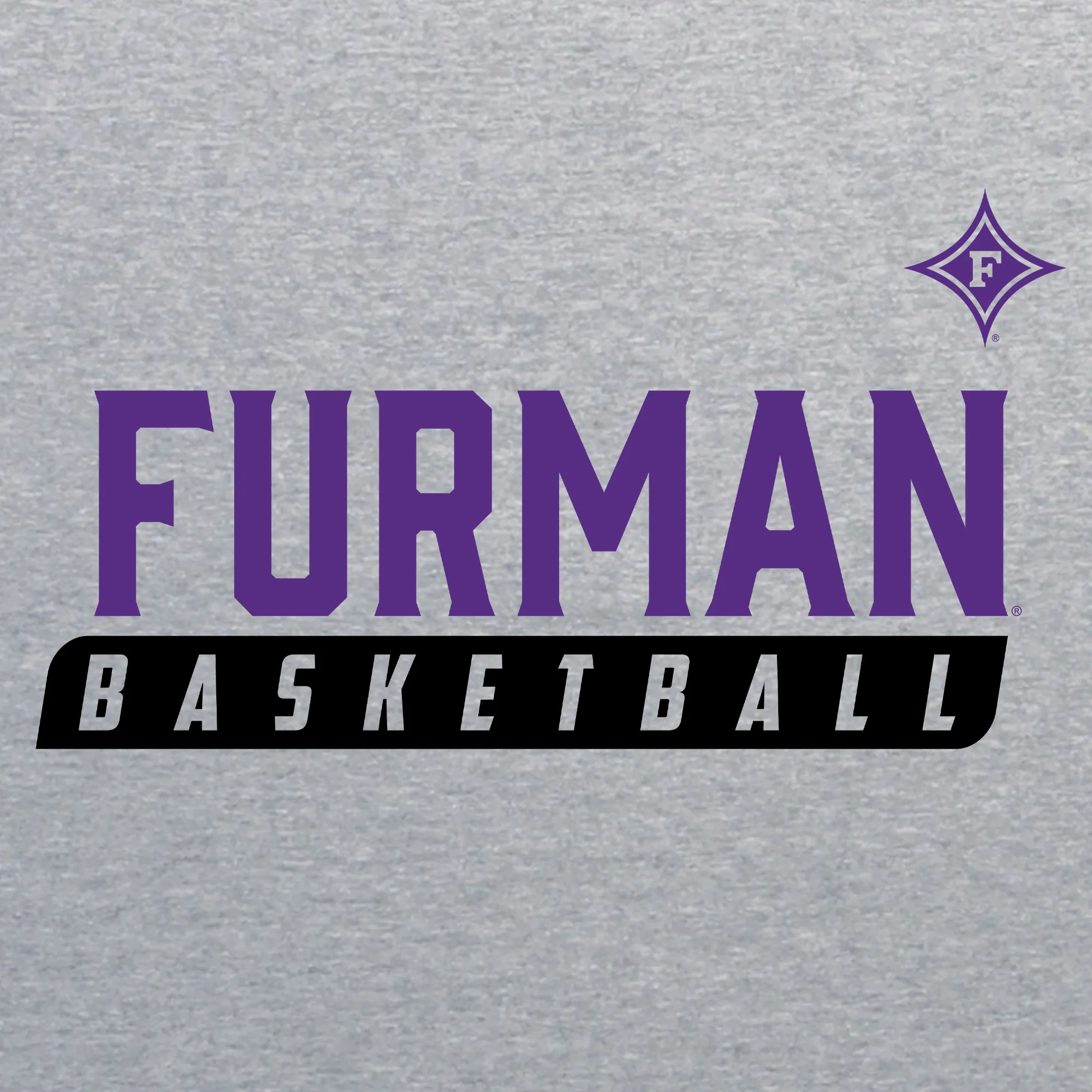 Furman University Paladins Basketball Slant Long Sleeve T Shirt - Sport Grey - Image 2