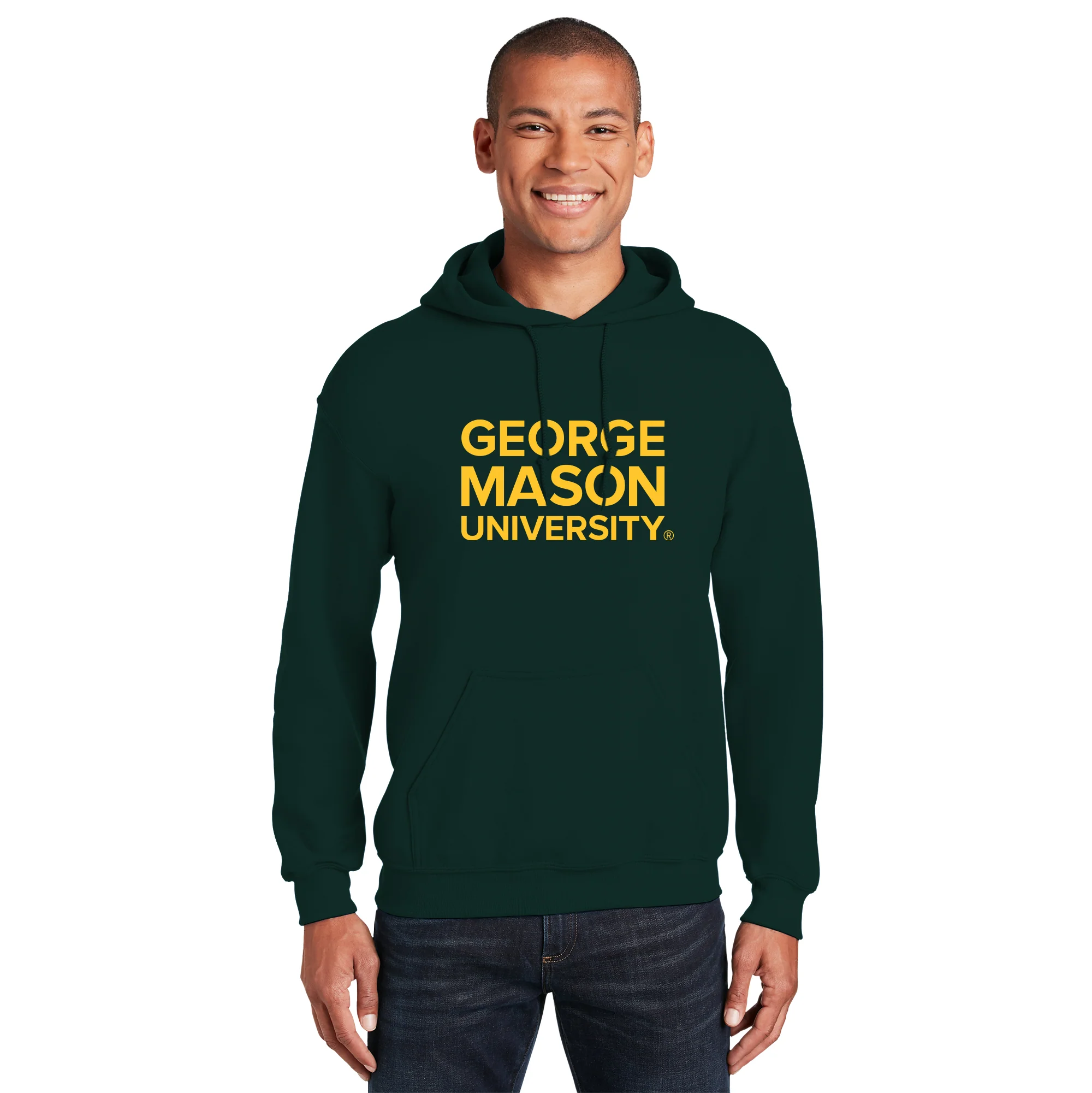 George Mason University Patriots Basic Block Hoodie - Forest - Image 3