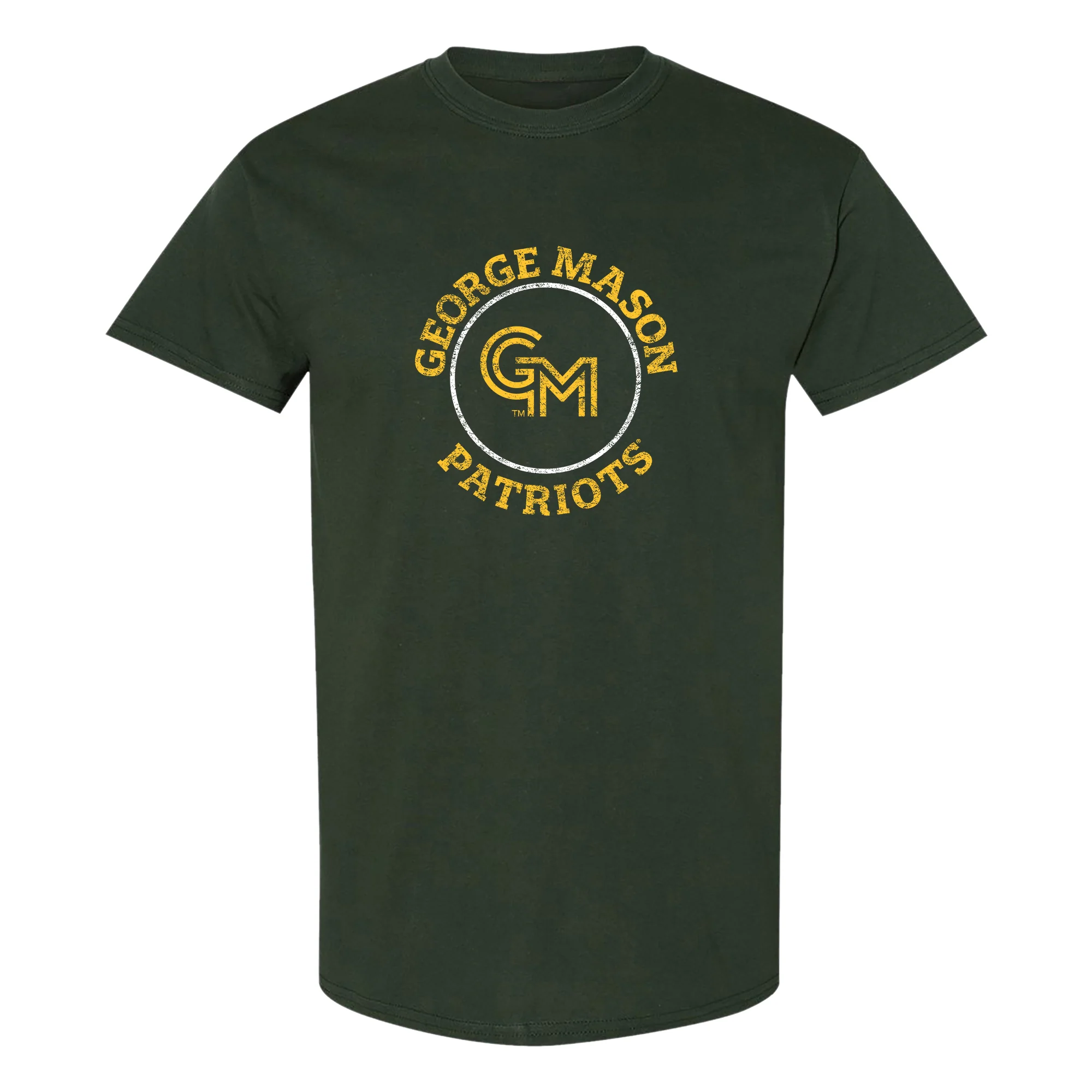 George Mason University Patriots Distressed Circle Logo T-Shirt - Forest