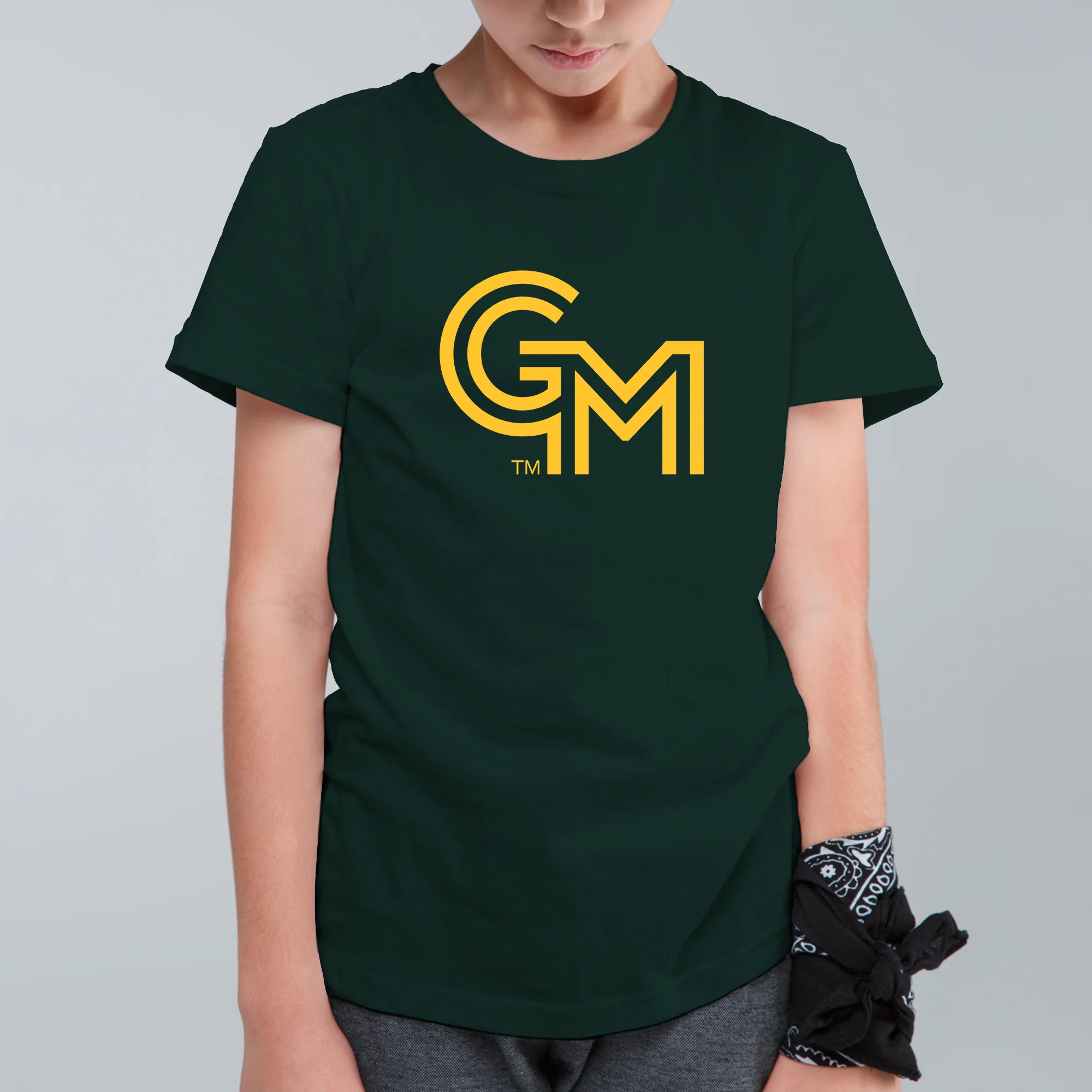 George Mason University Patriots Primary Logo Youth T-Shirt - Forest - Image 3