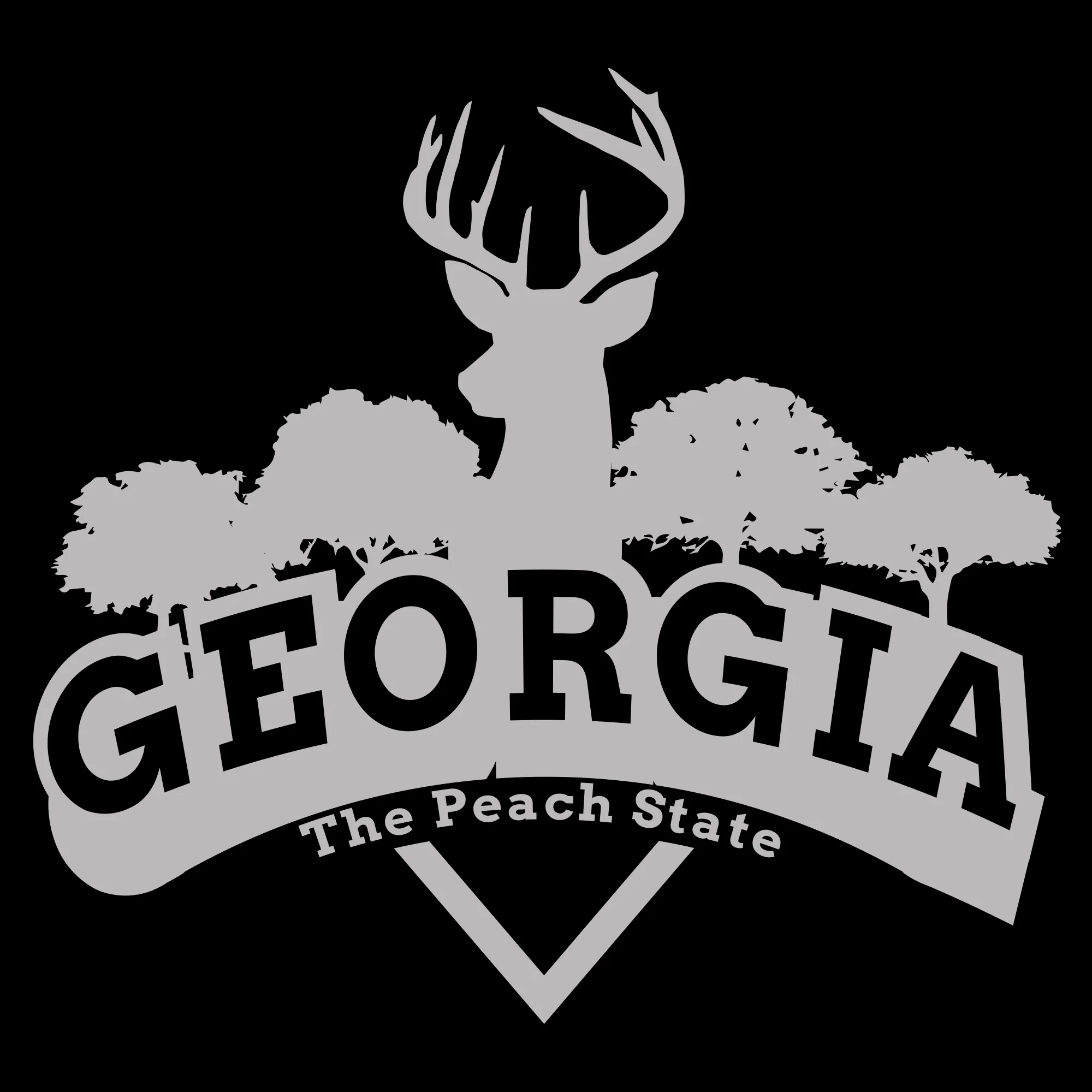 Georgia Deer Arch T-Shirt - Black - Image 2