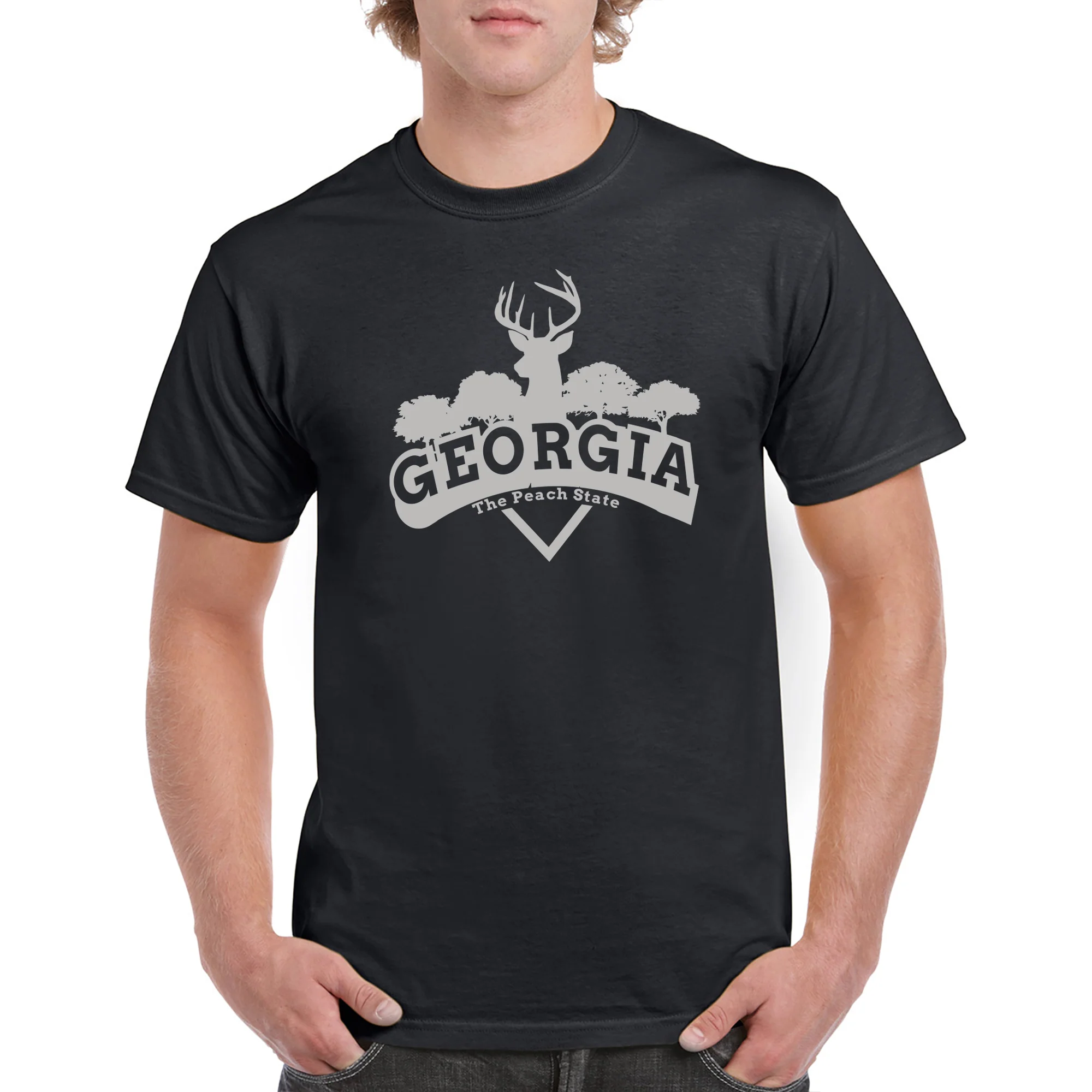 Georgia Deer Arch T-Shirt - Black - Image 4