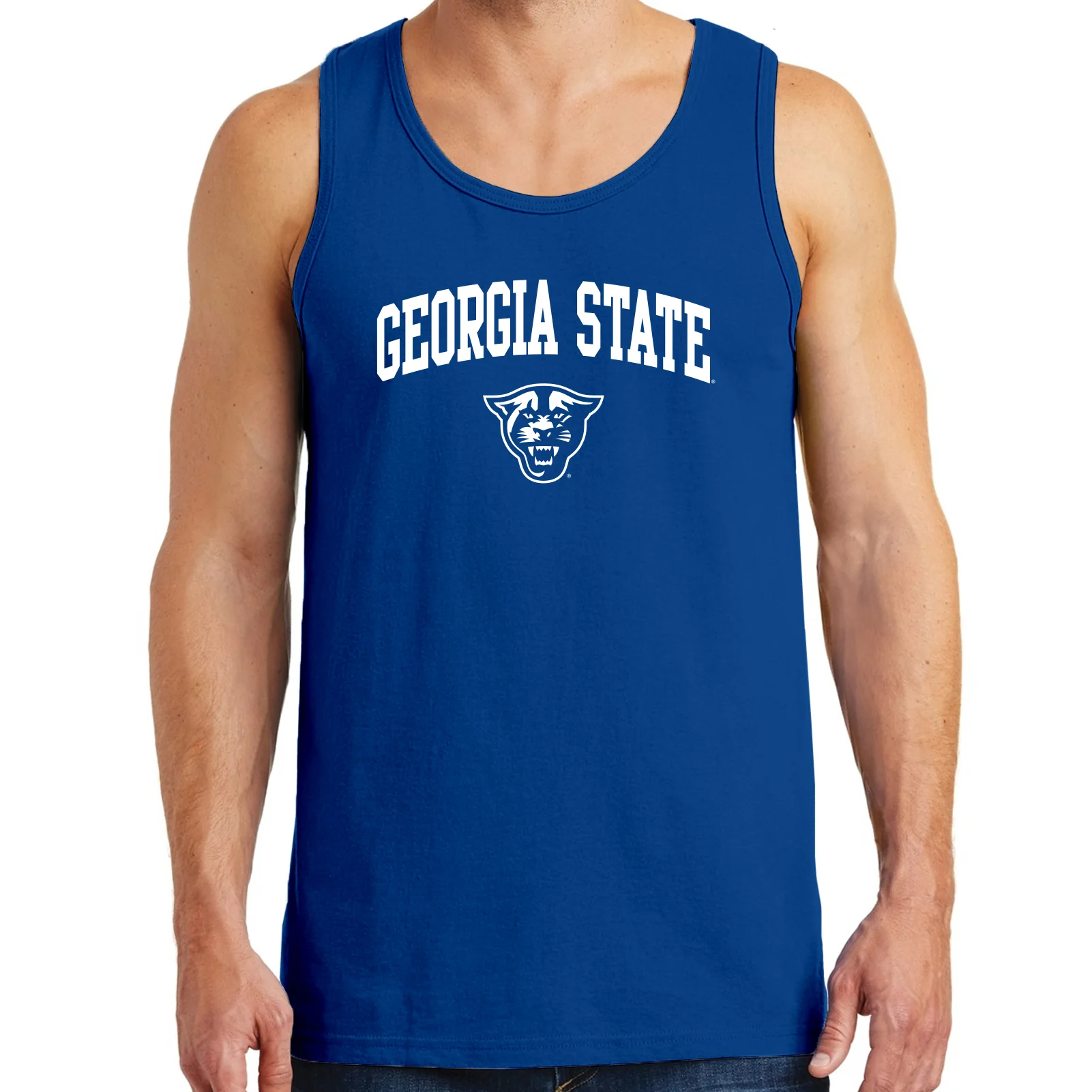 Georgia State University Panthers Arch Logo Tank Top - Royal - Image 3