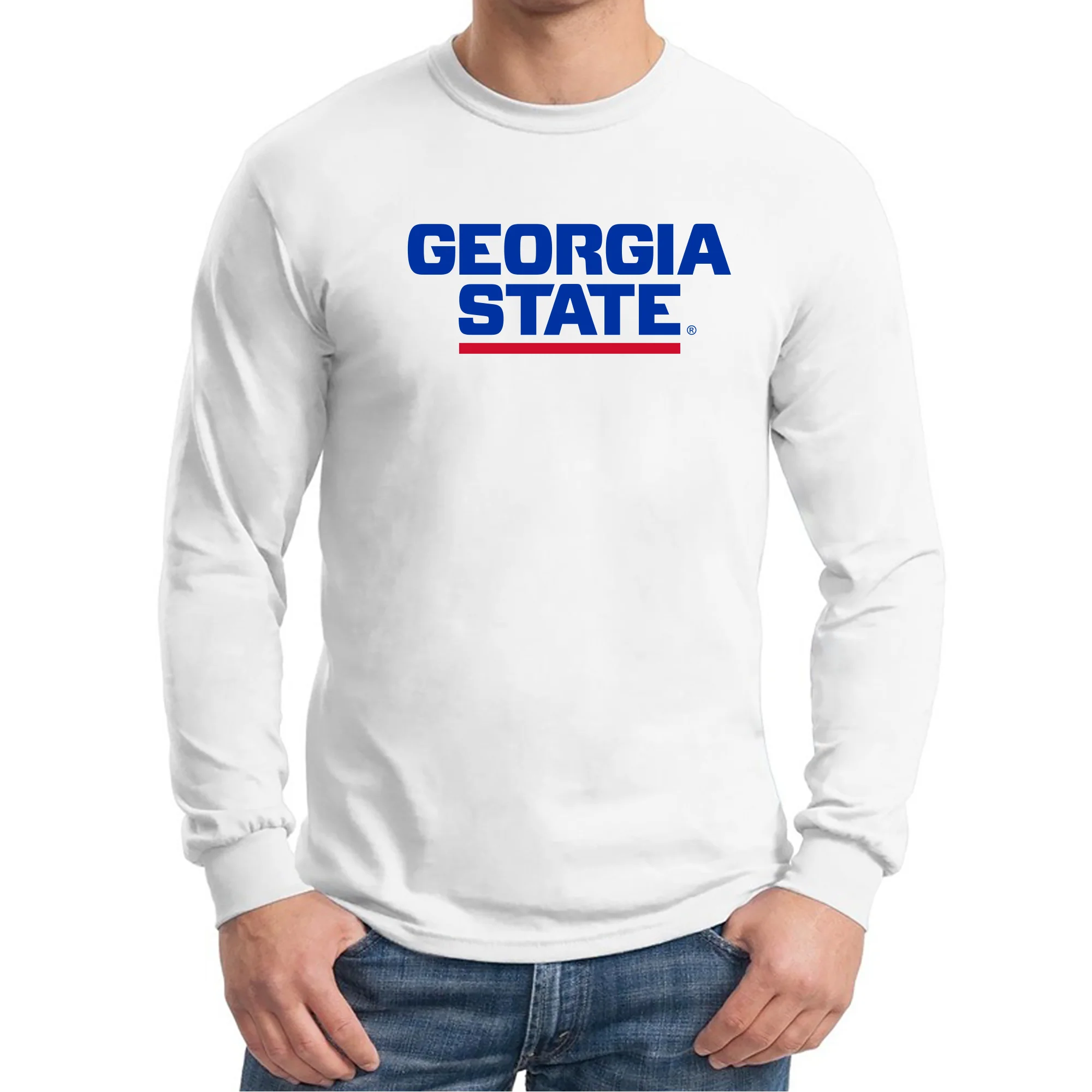 Georgia State Basic Block Long Sleeve - White - Image 3