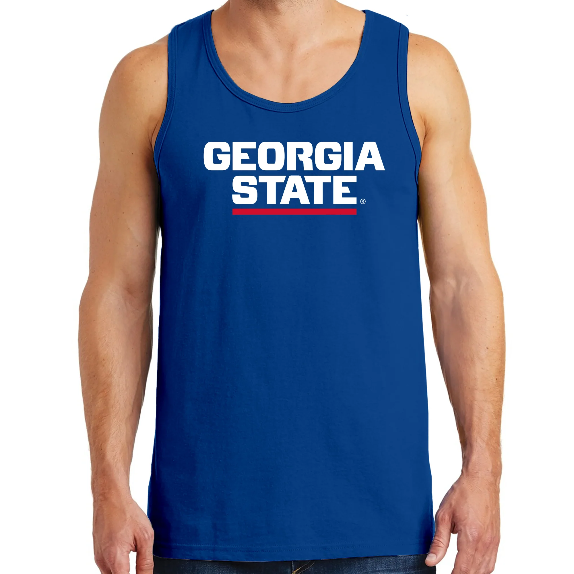 Georgia State University Panthers Basic Block Tank Top - Royal - Image 3