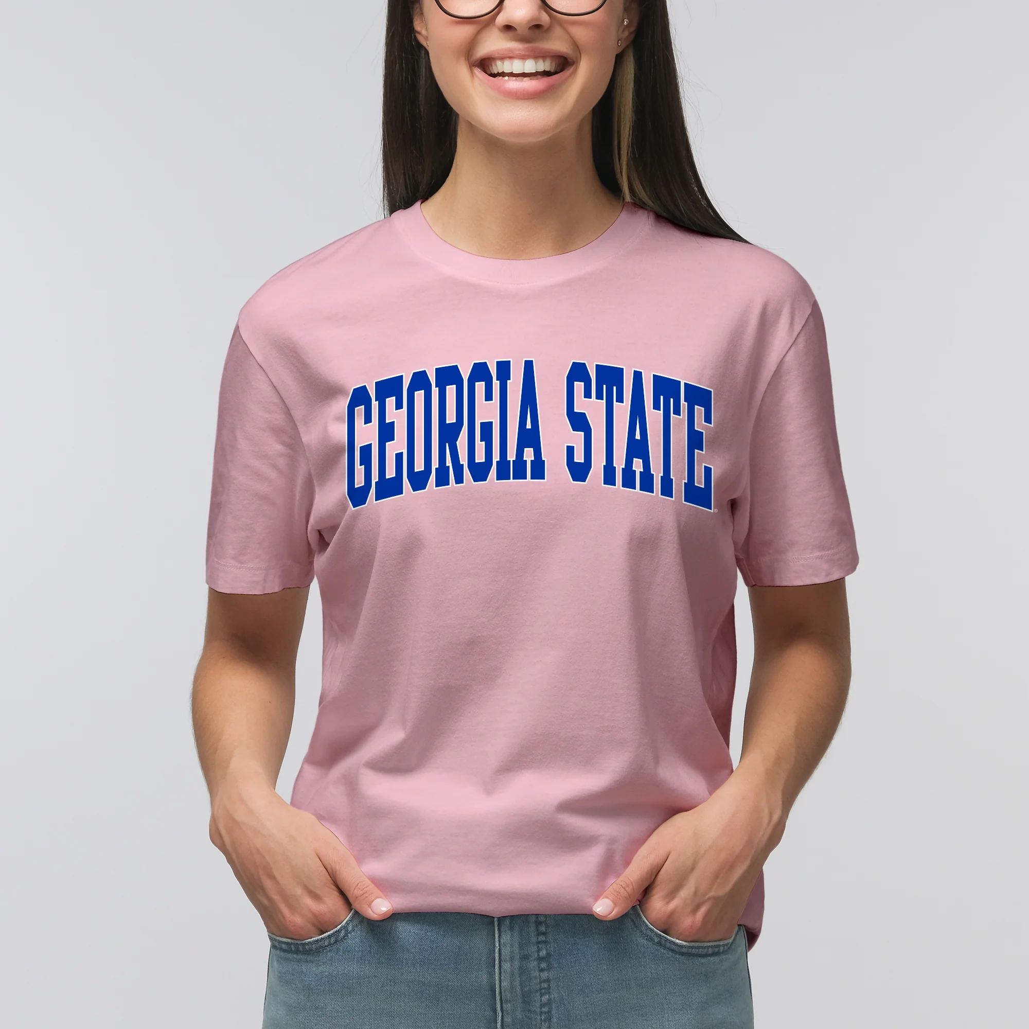 Georgia State Panthers Mega Arch T-Shirt - Light Pink - Image 4