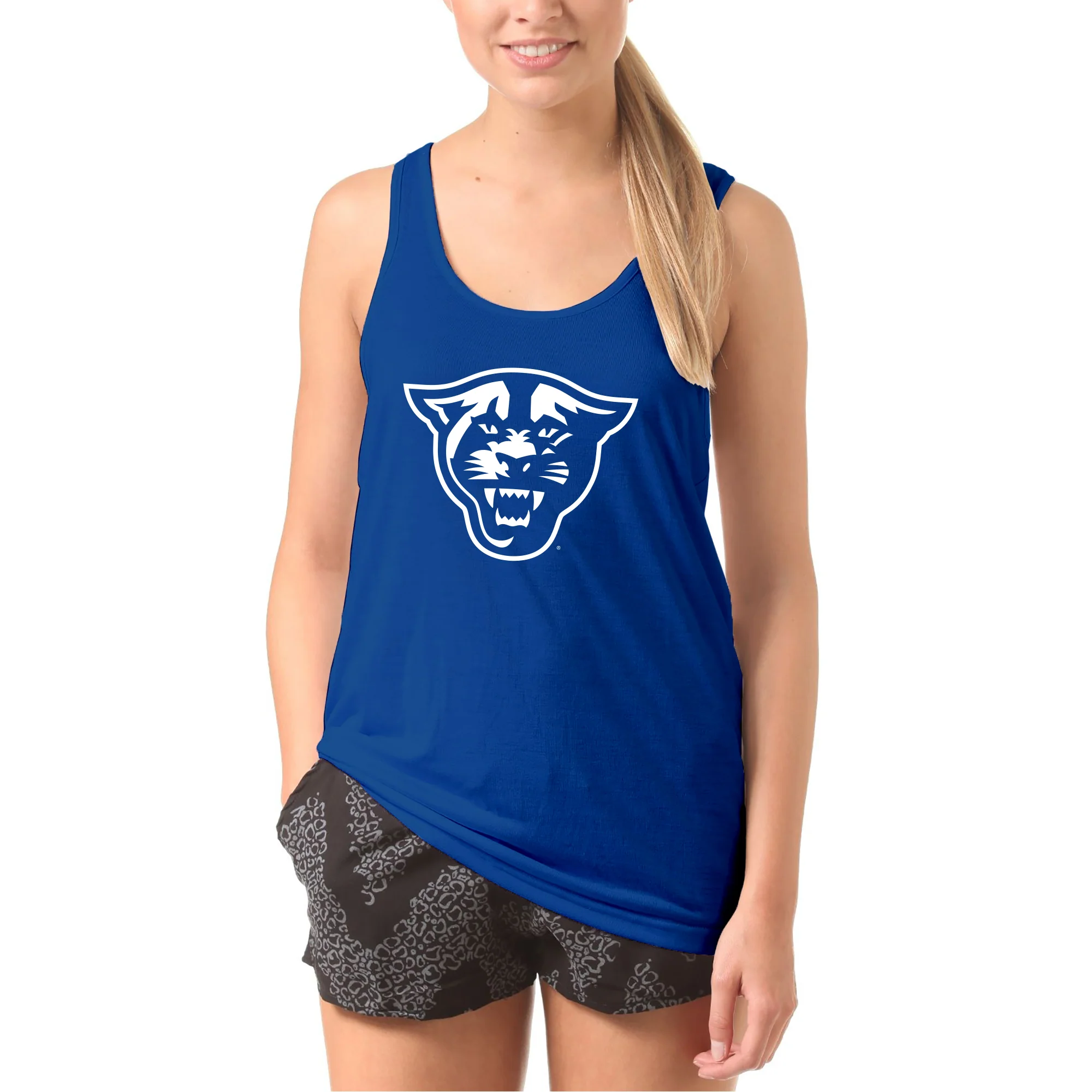 Georgia State University Panthers Primary Logo Tank Top - Royal - Image 3