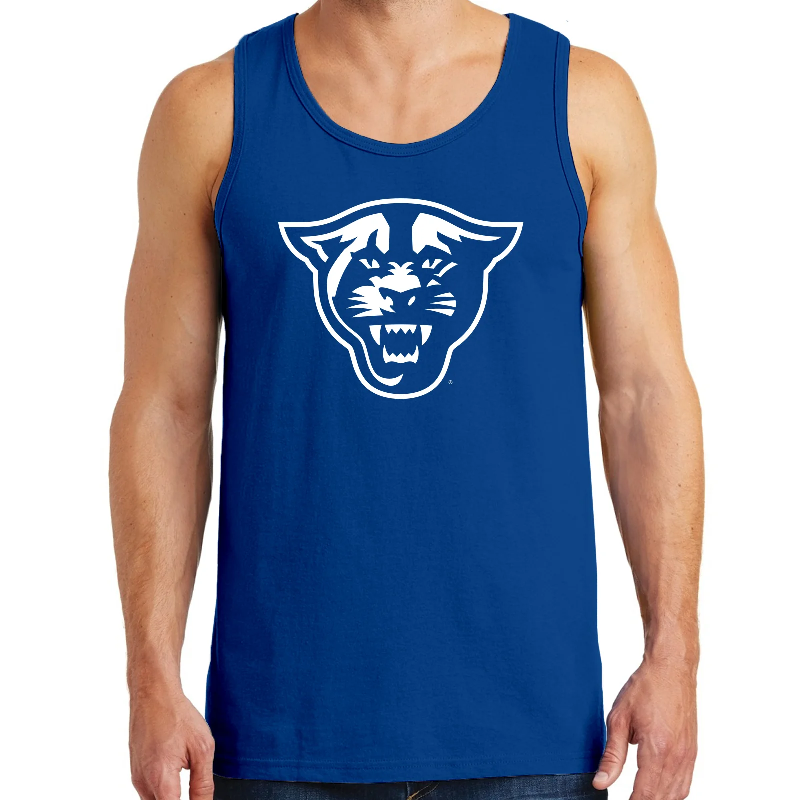 Georgia State University Panthers Primary Logo Tank Top - Royal - Image 4