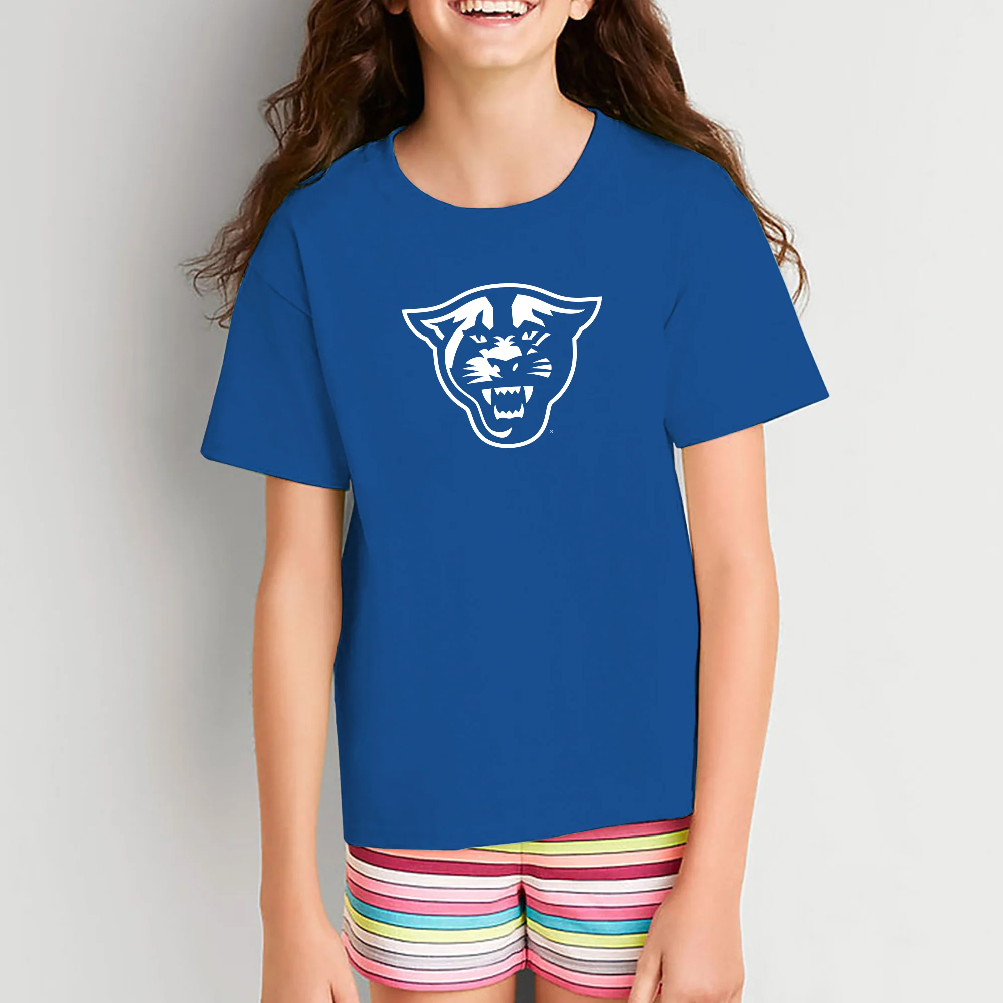 Georgia State University Panthers Primary Logo Youth Short Sleeve T Shirt - Royal - Image 3
